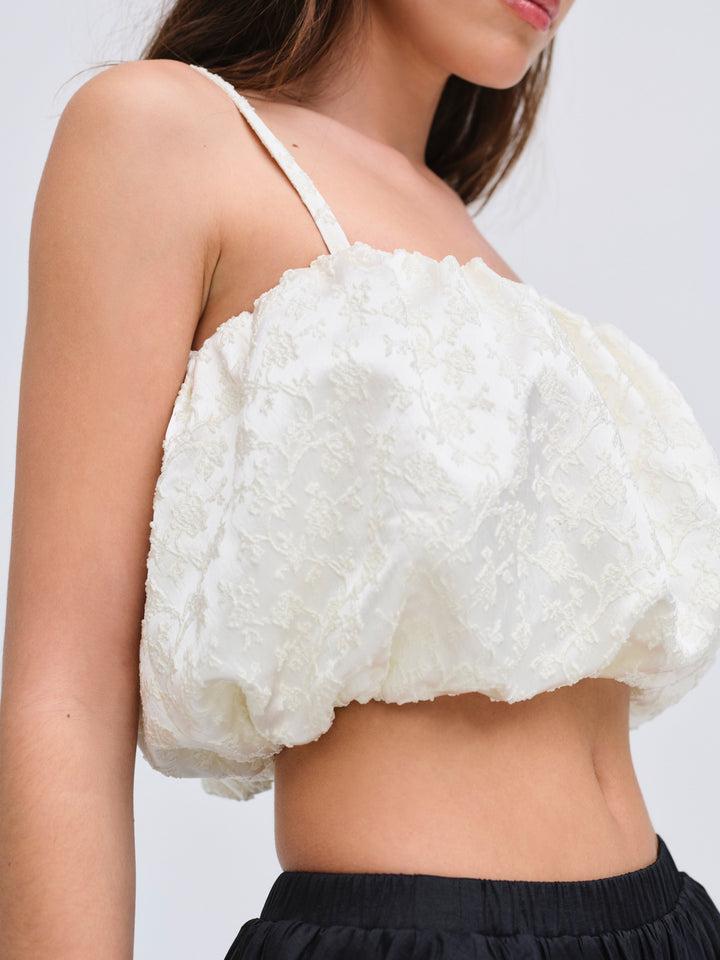 Lorenne Crop Top — White Product Image
