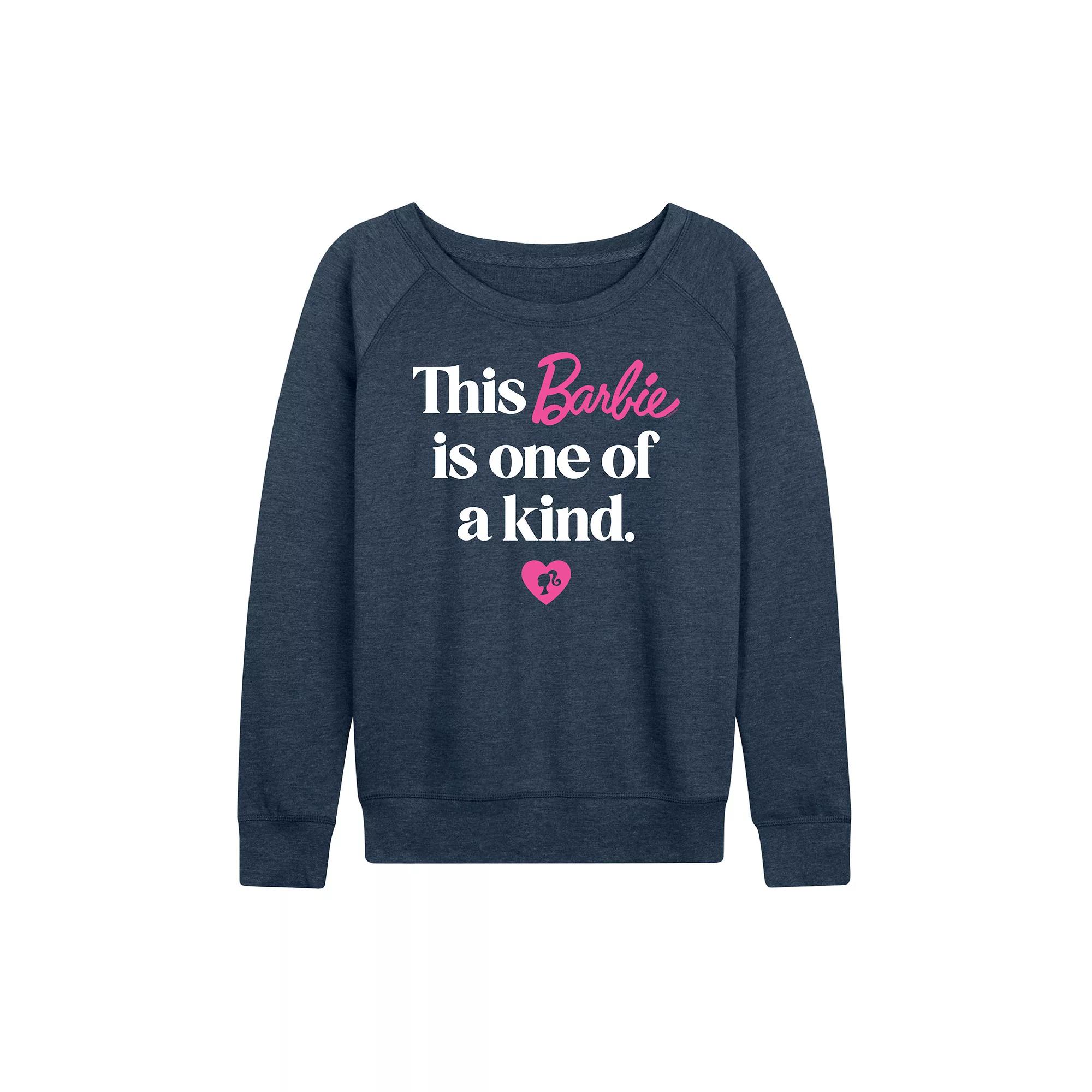 Women's Barbie® One Of A Kind French Terry Long Sleeve Tee,  Product Image