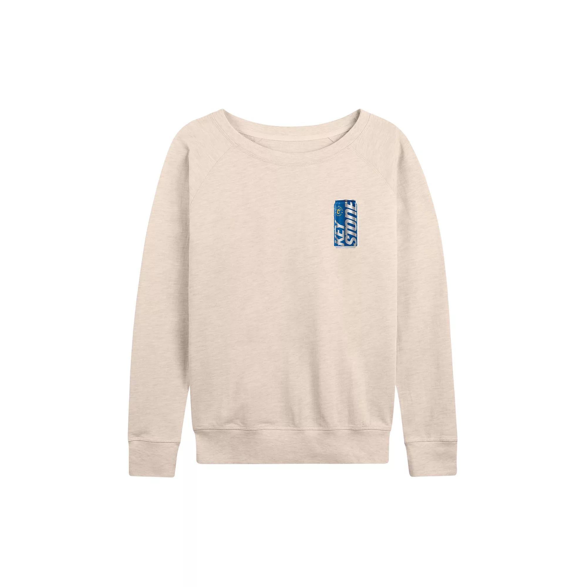 Women's Keystone Light Bottle Can Lightweight French Terry Sweatshirt,  Product Image