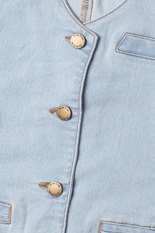 Light Wash Denim Vest Product Image