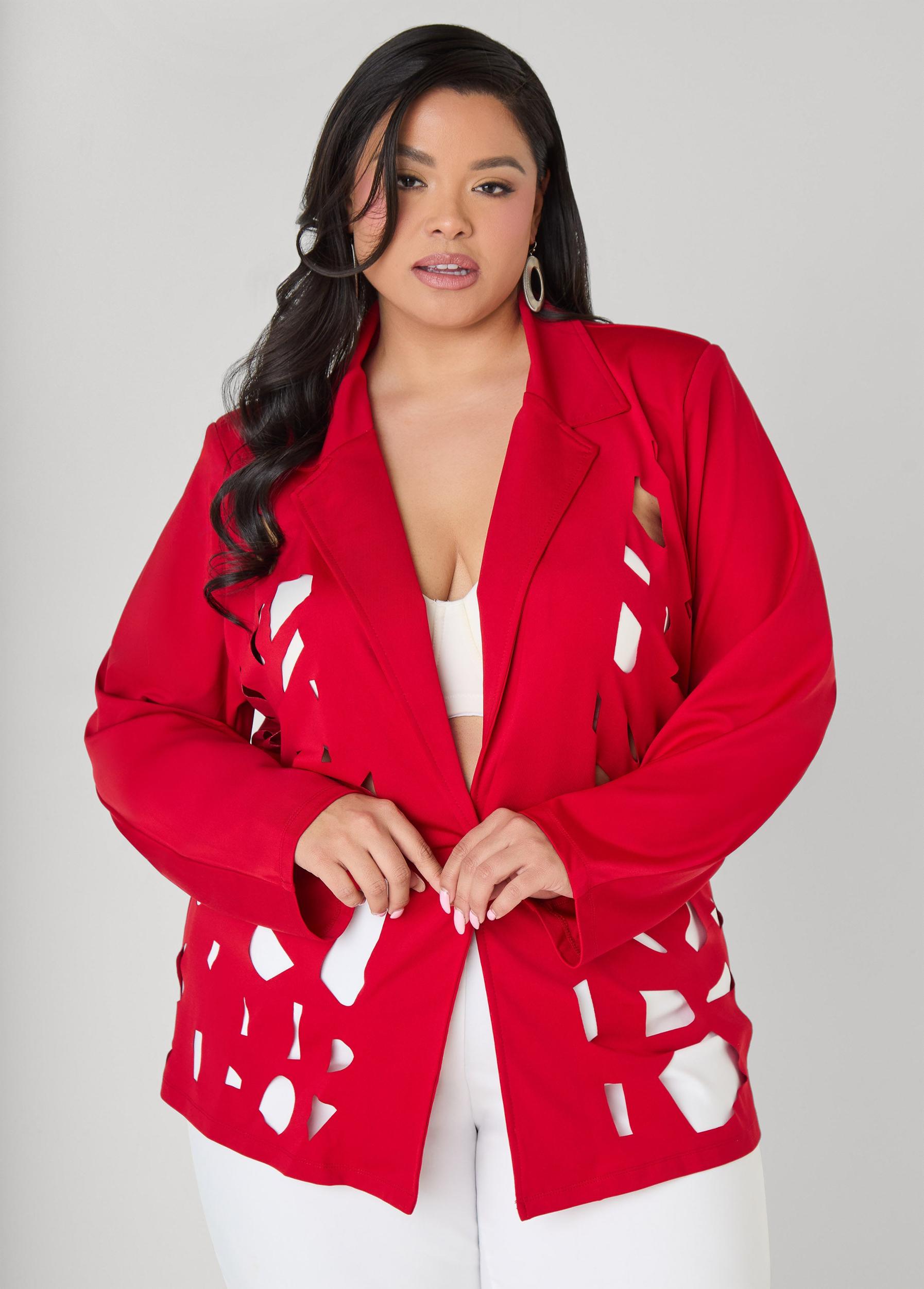 Cutout Knit Blazer Product Image