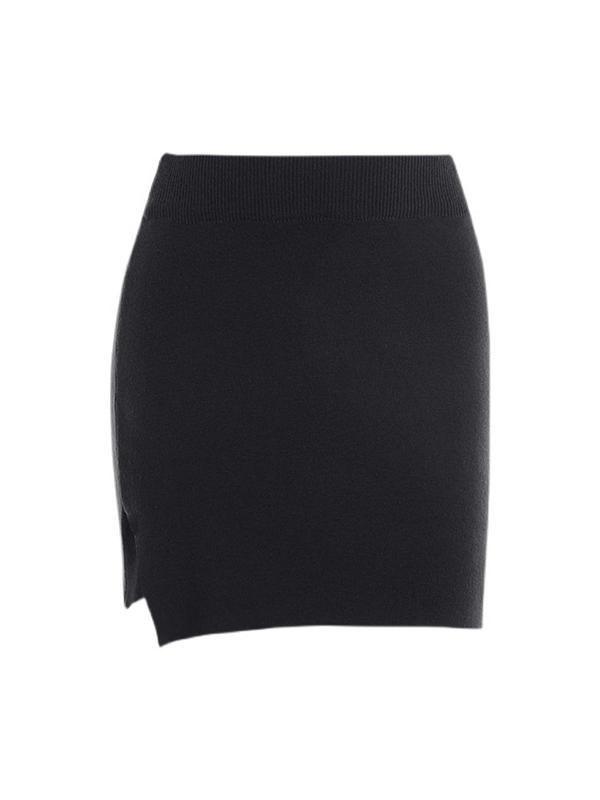 Y2K Split Knit Mini Skirt Product Image