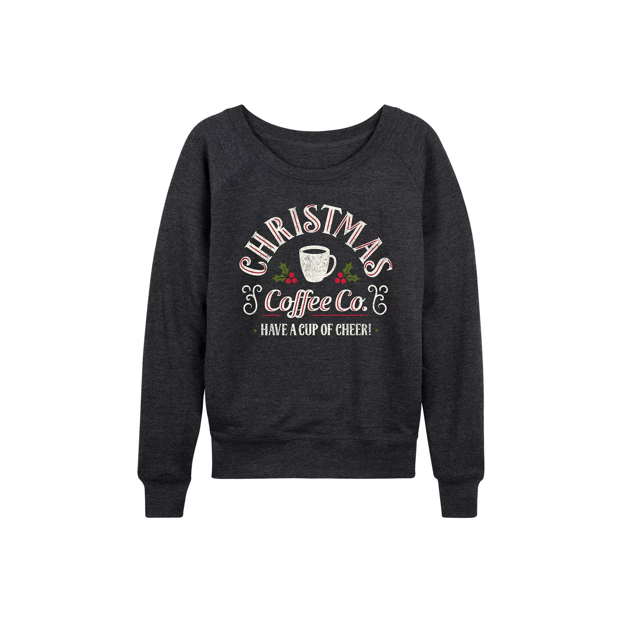 Women's Christmas Coffee Co. French Terry Long Sleeve Tee,  Product Image