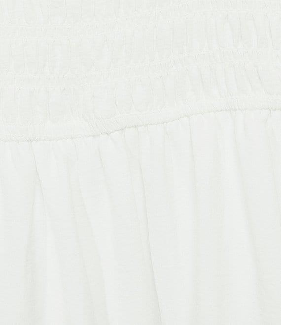 Blu Pepper Smocked V-Neck Flutter Tiered Midi Dress Product Image