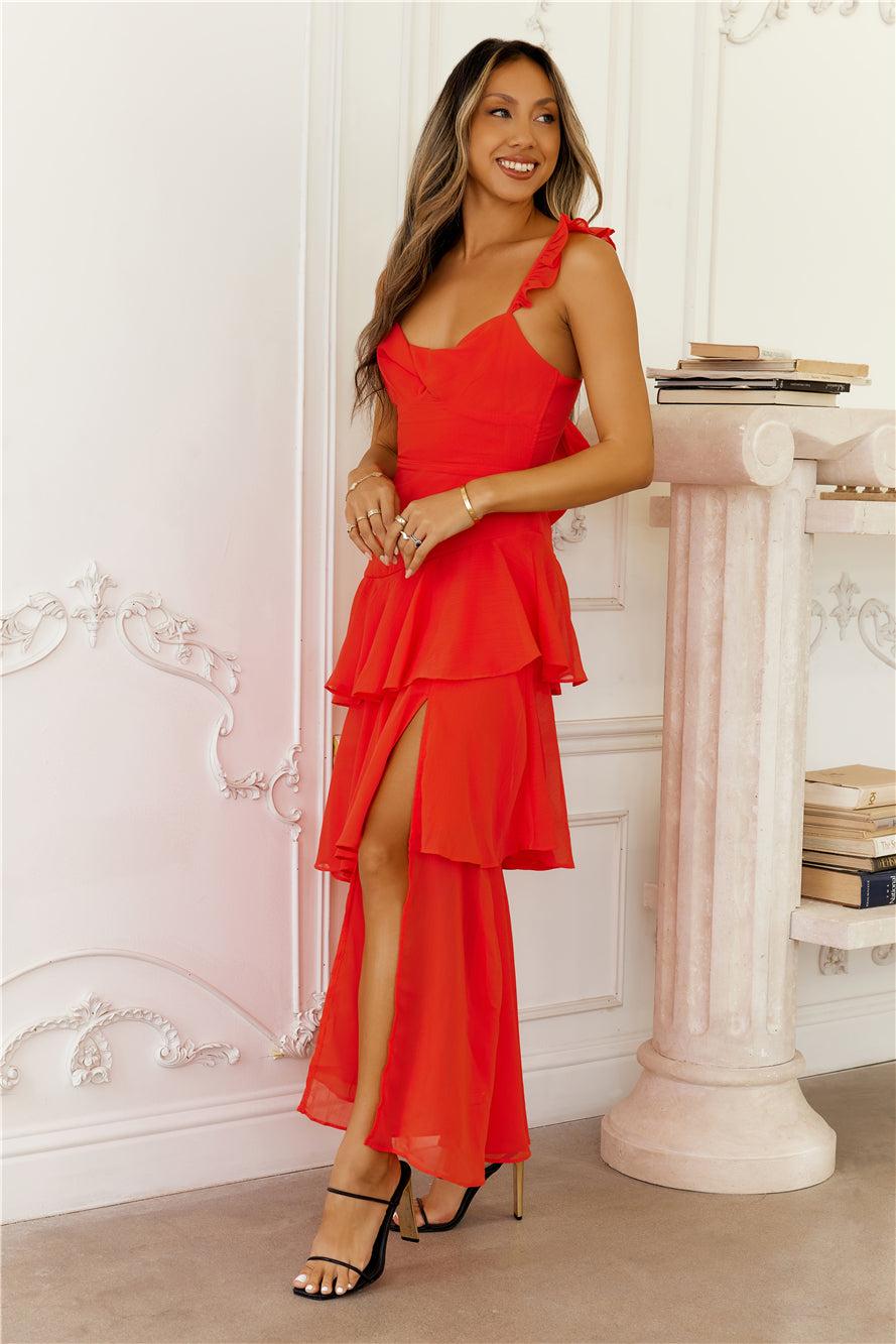 Trailblazing Maxi Dress Red Product Image