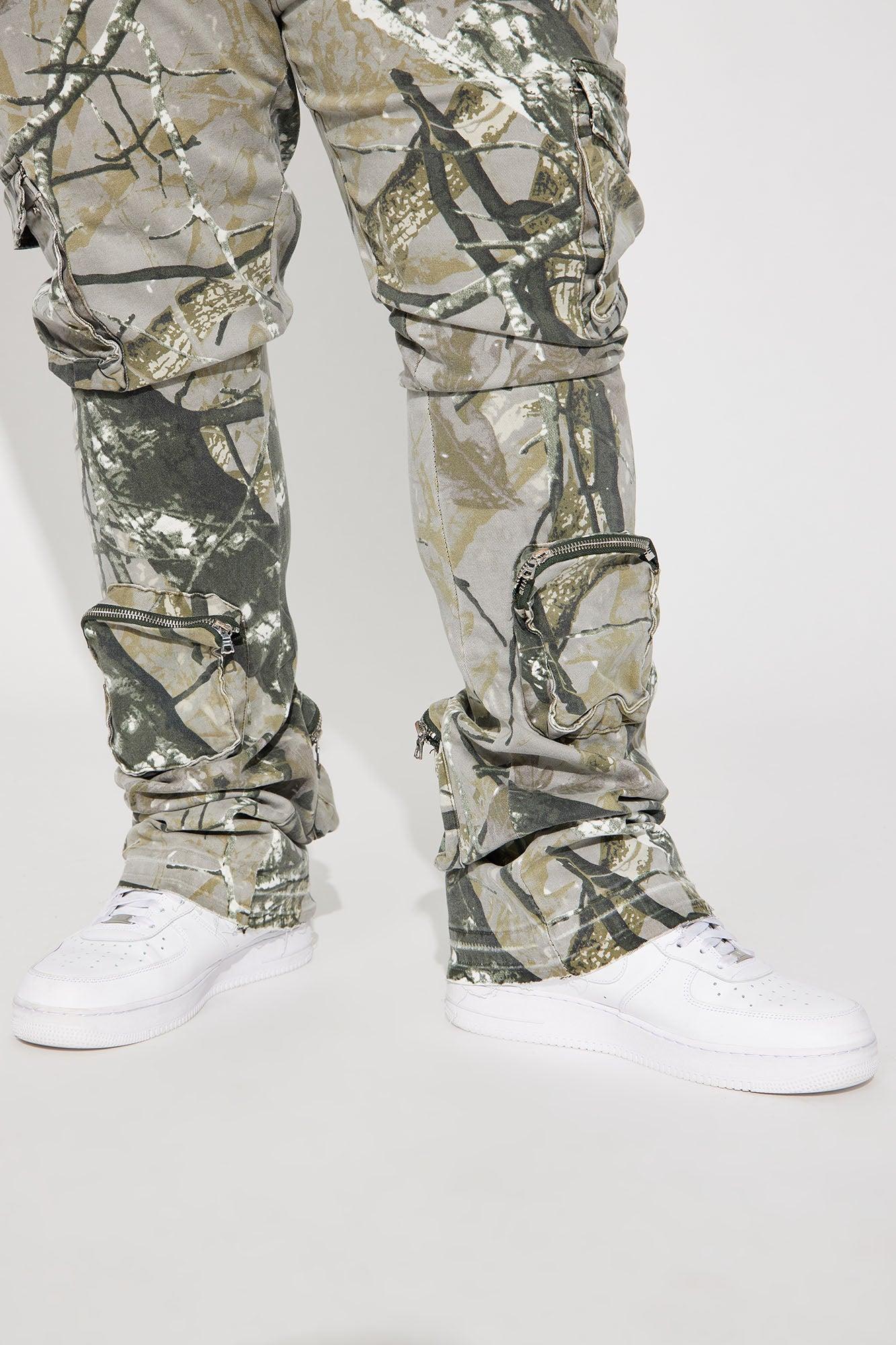 Wanted Cargo Stacked Skinny Flare Pants - Brown/combo Product Image