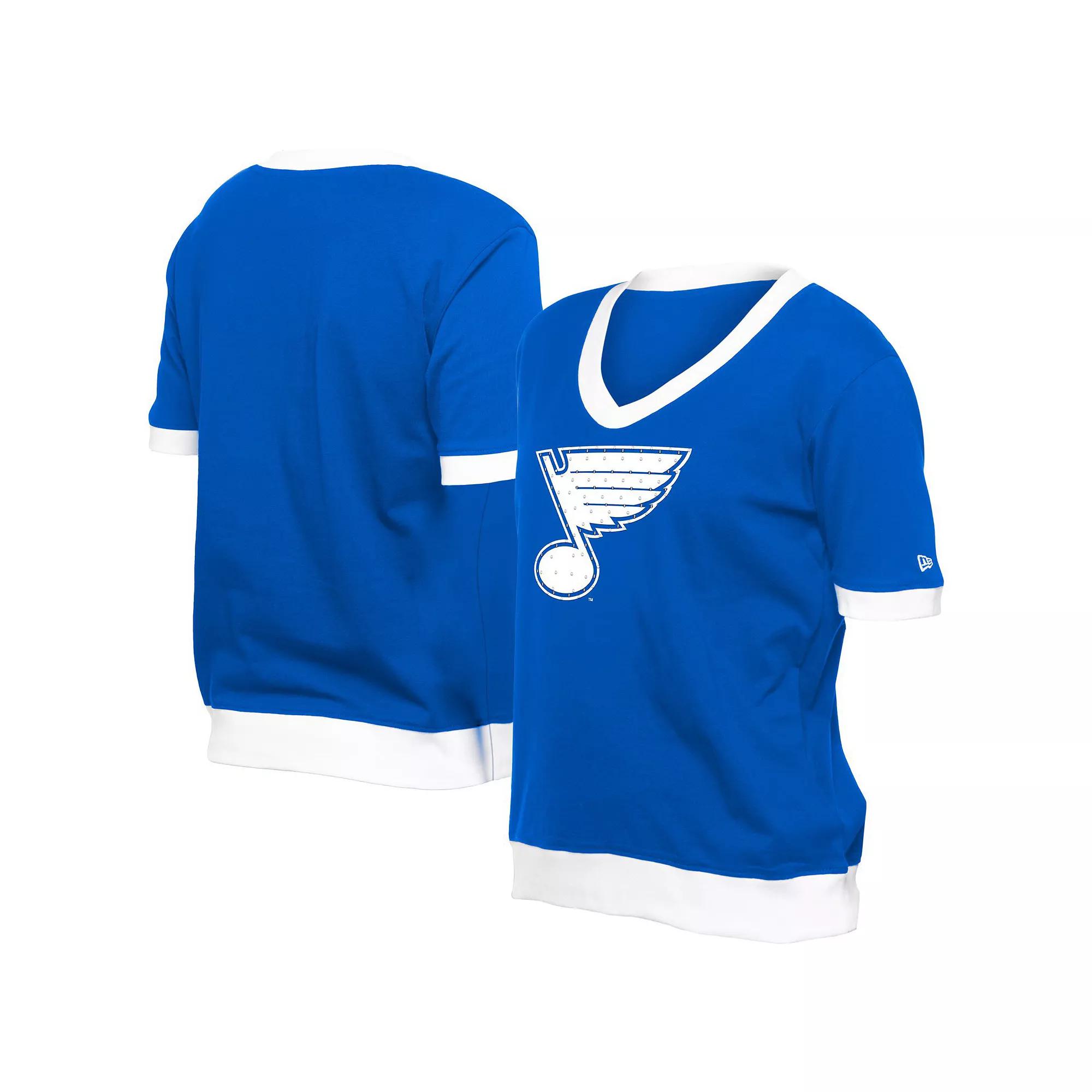Women's New Era Blue St. Louis Blues Game Day Rhinestuds T-Shirt,  Product Image