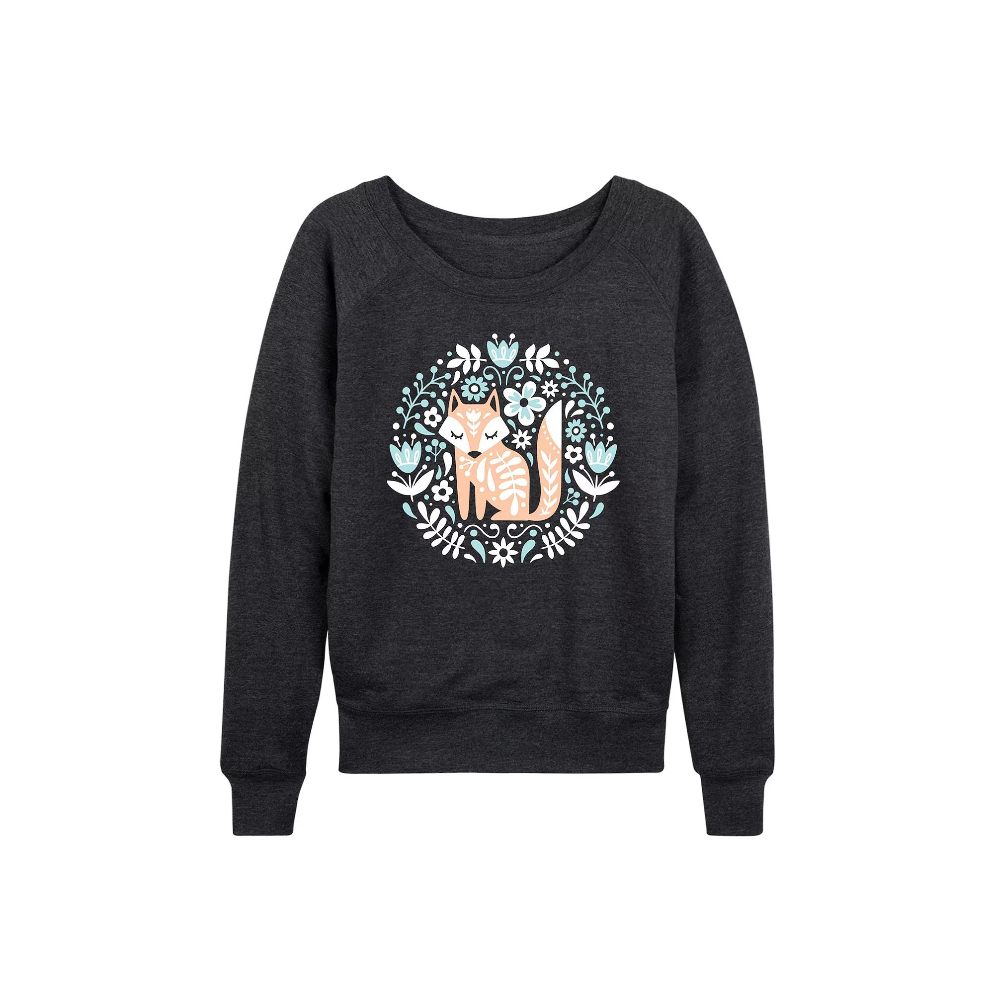 Women's Scandinavian Fox French Terry Long Sleeve Tee, Girl's,  Product Image