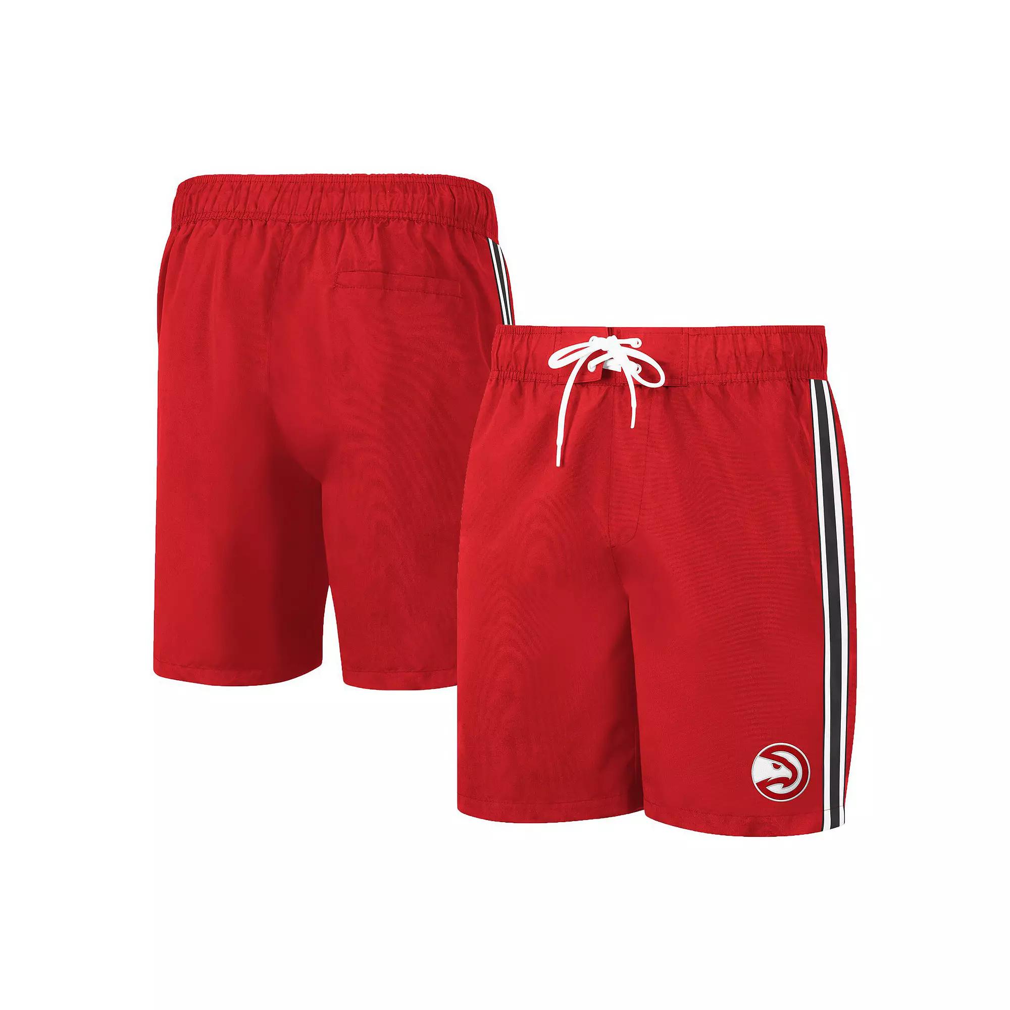 Men's G-III Sports by Carl Banks Red Atlanta Hawks Sand Beach Volley Swim Shorts, Size: Medium Product Image