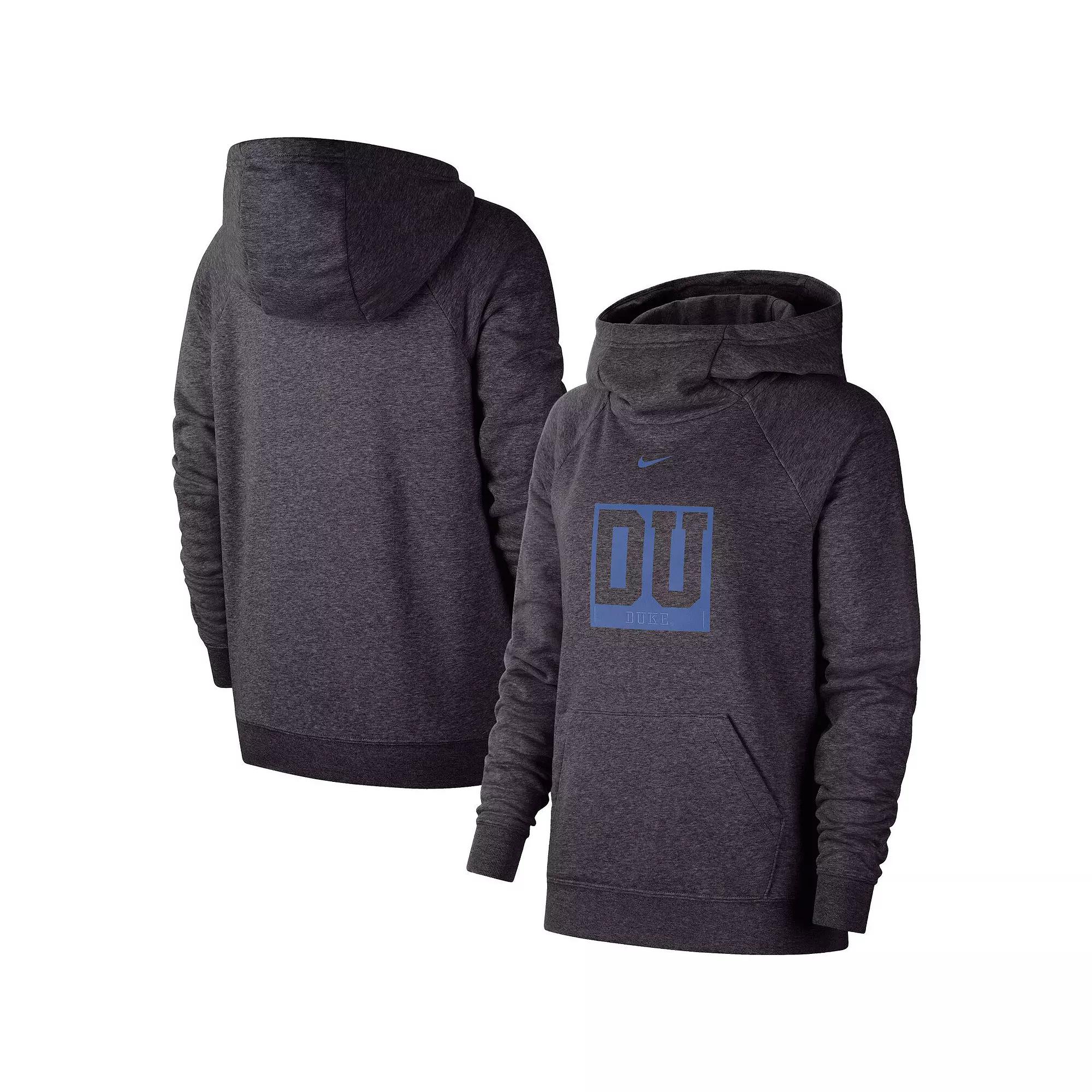 Women's Nike Charcoal Duke Blue Devils Essential Funnel Neck Raglan Pullover Hoodie,  Product Image