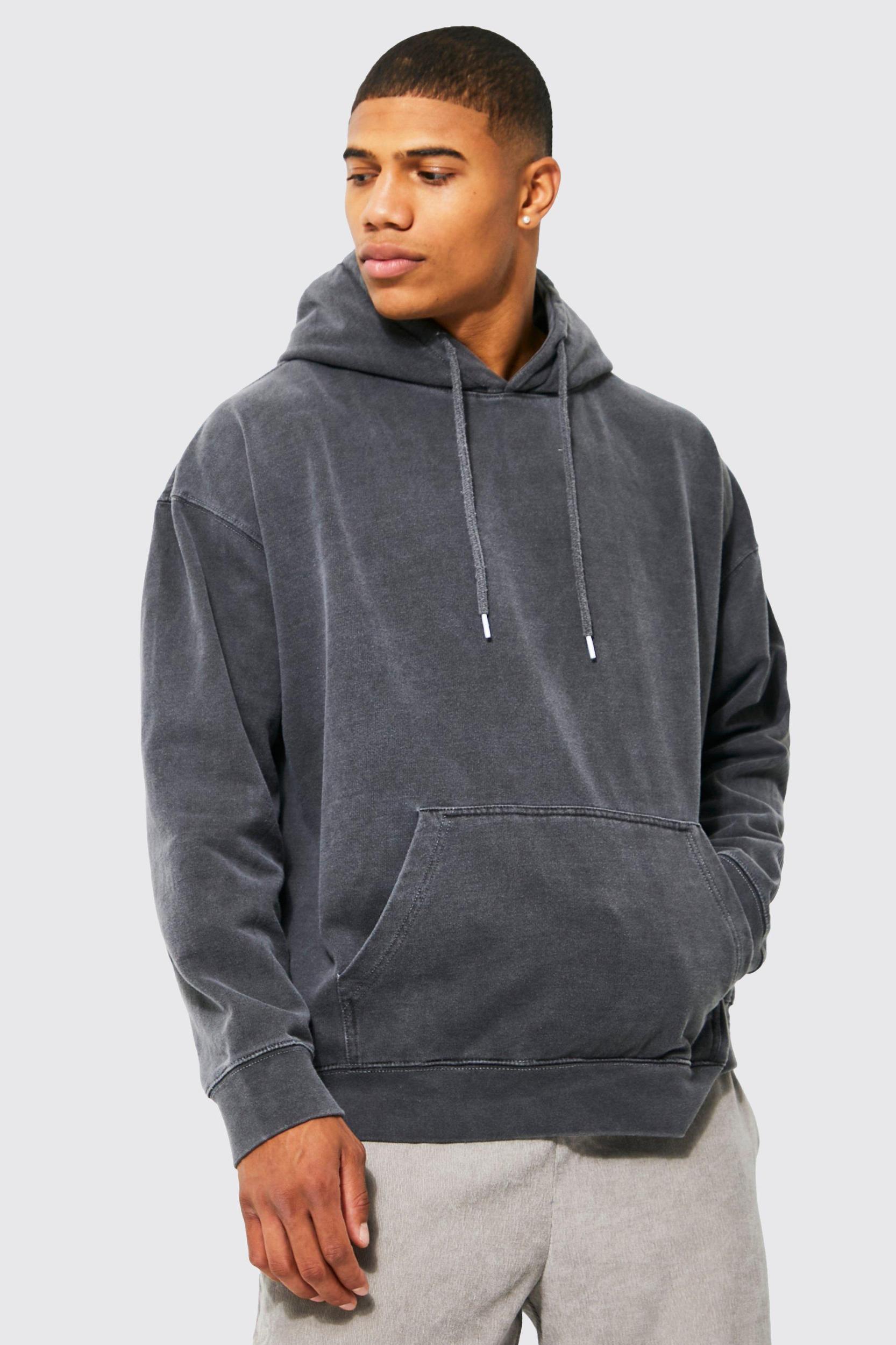 Oversized Washed Renaissance Graphic Hoodie | boohooMAN USA Product Image