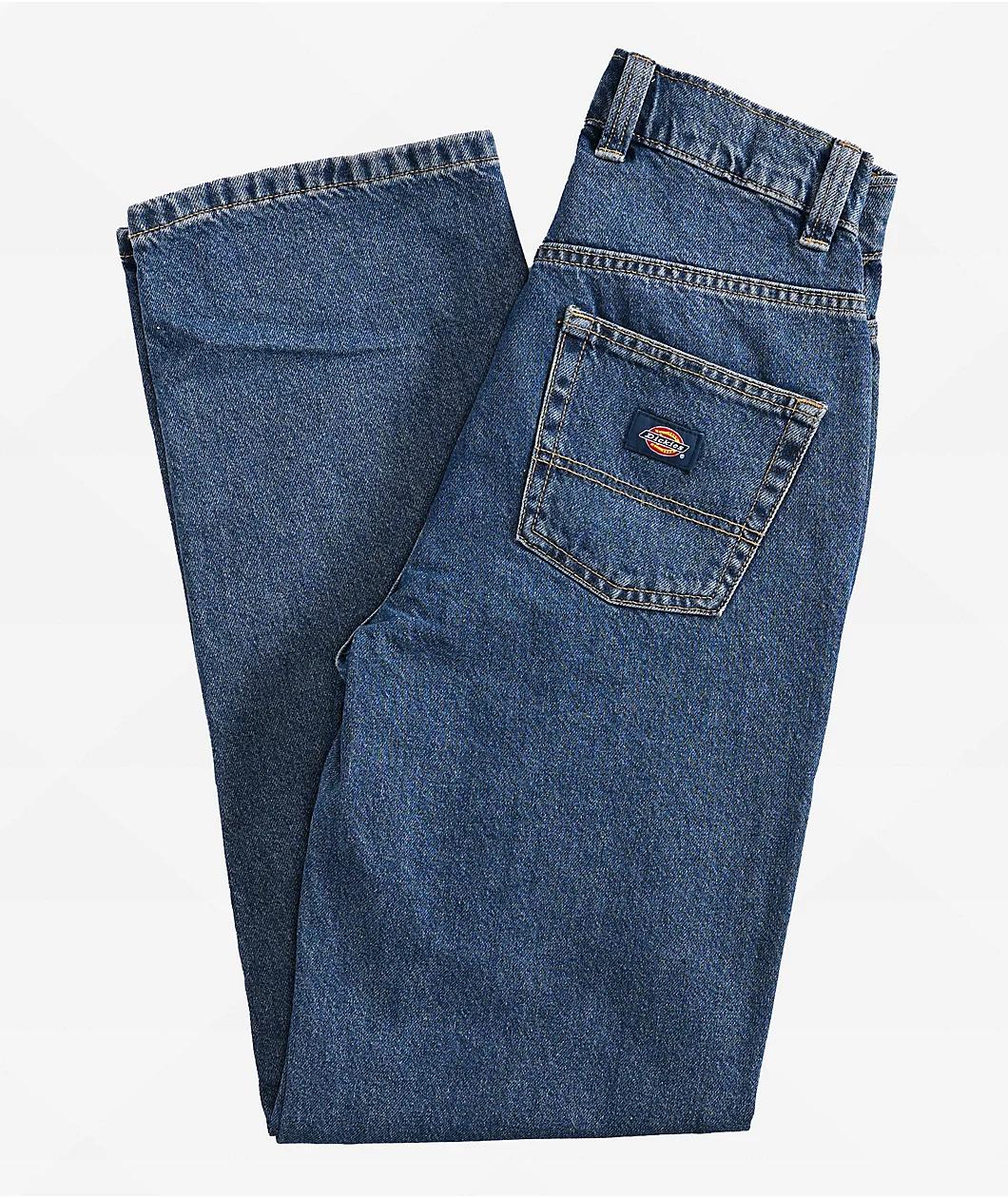 Dickies Thomasville Relaxed Fit Chambray Light Blue Denim Jeans Product Image