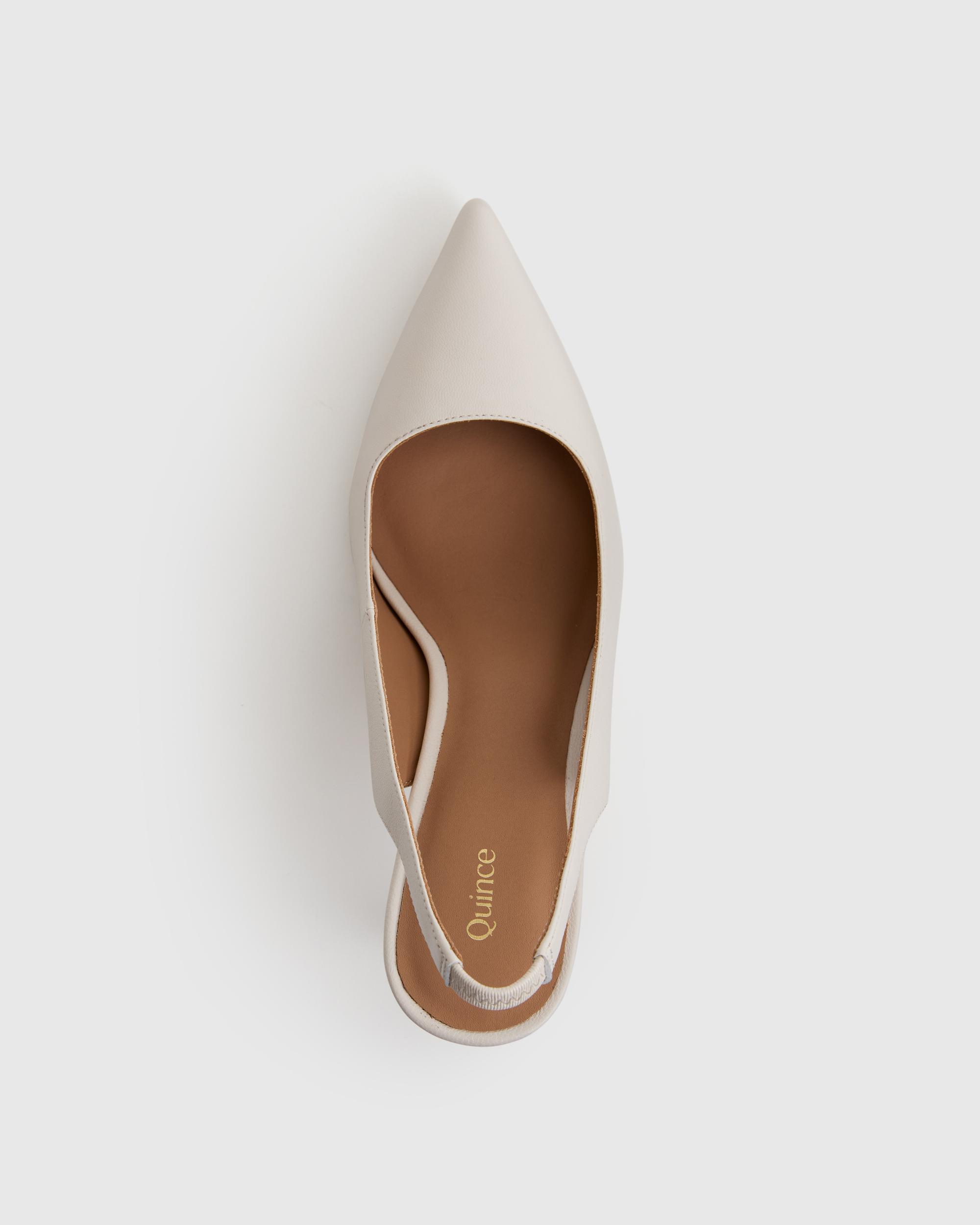 Quince | Women's Italian Leather Slingback 75mm Heel Product Image