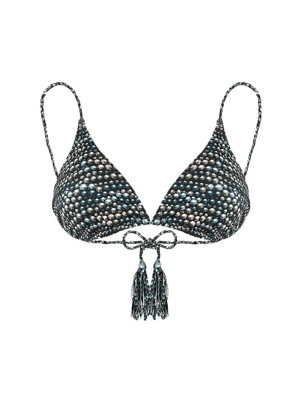 Womens Pearl Jersey Triangle Bikini Top Product Image