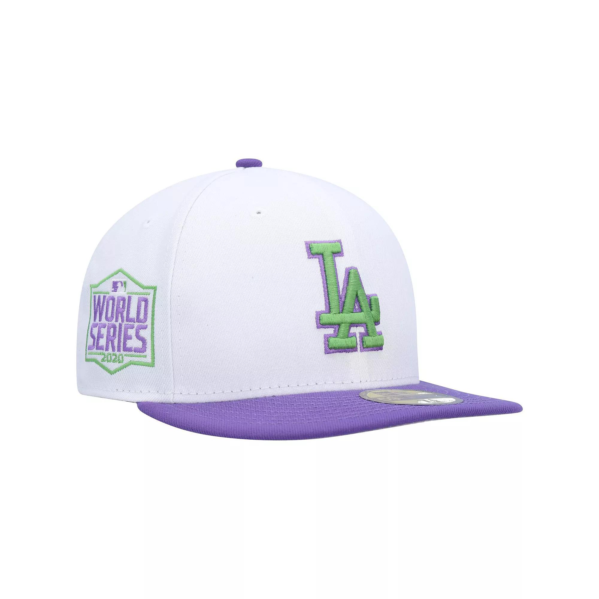 Men's New Era White Los Angeles Dodgers 2020 World Series Side Patch 59FIFTY Fitted Hat, Size: 7 5/8 Product Image