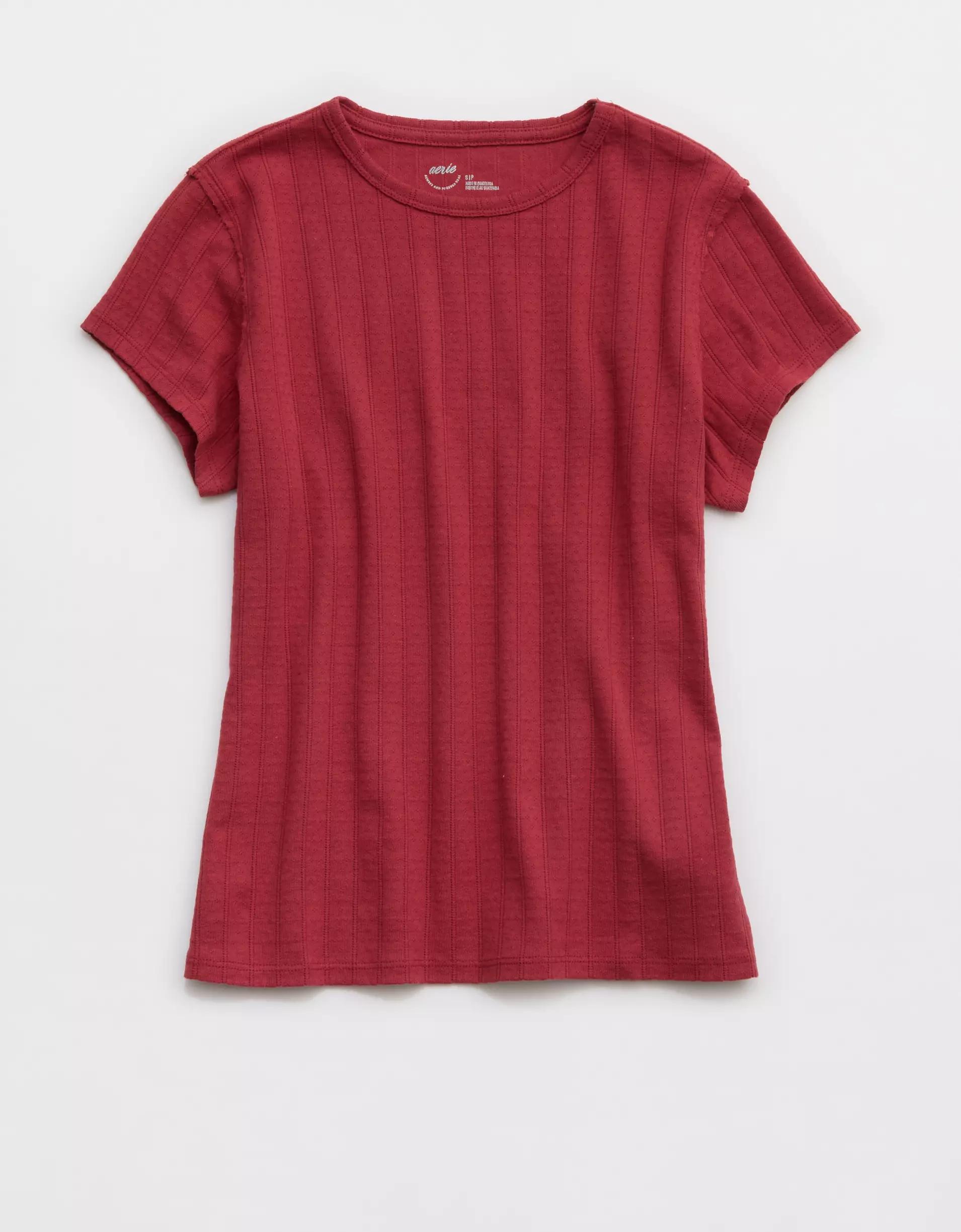 Aerie Pointelle Vintage T-Shirt Product Image