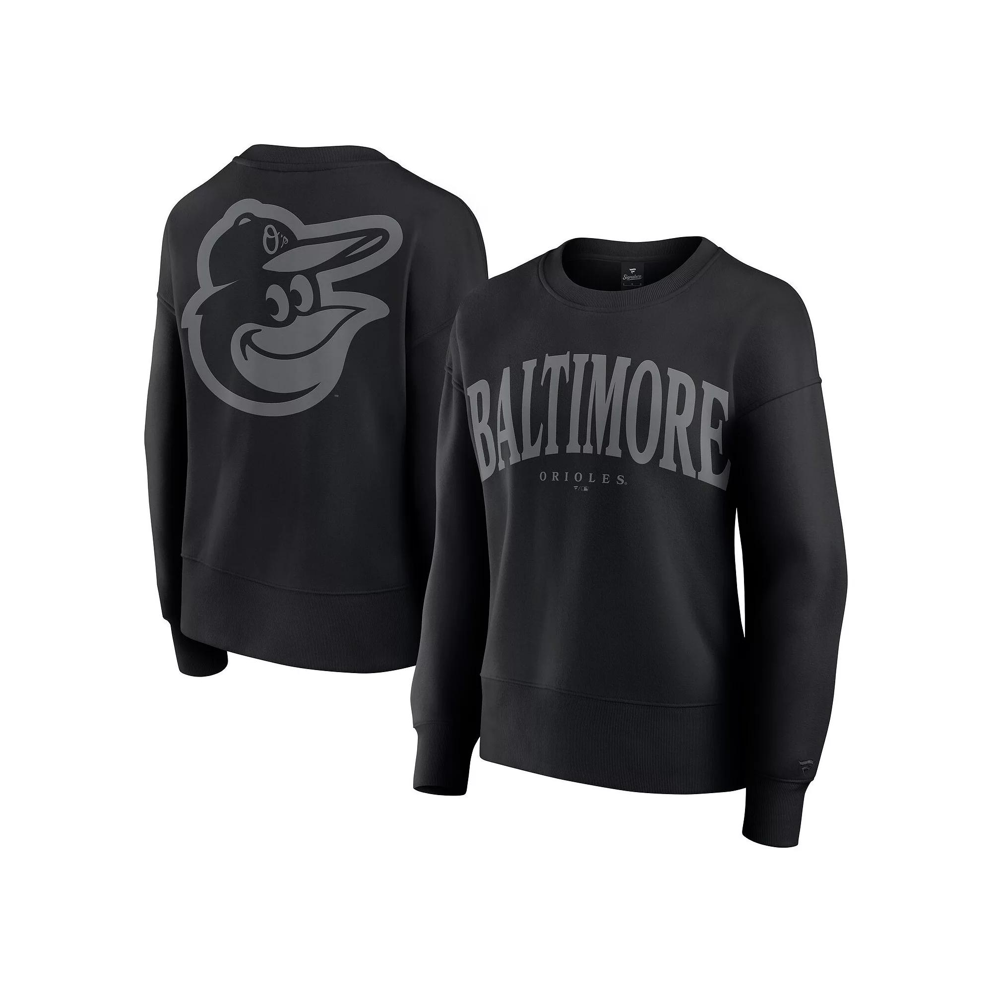 Women's Fanatics Black Baltimore Orioles Elements Flow Pullover Sweatshirt,  Product Image