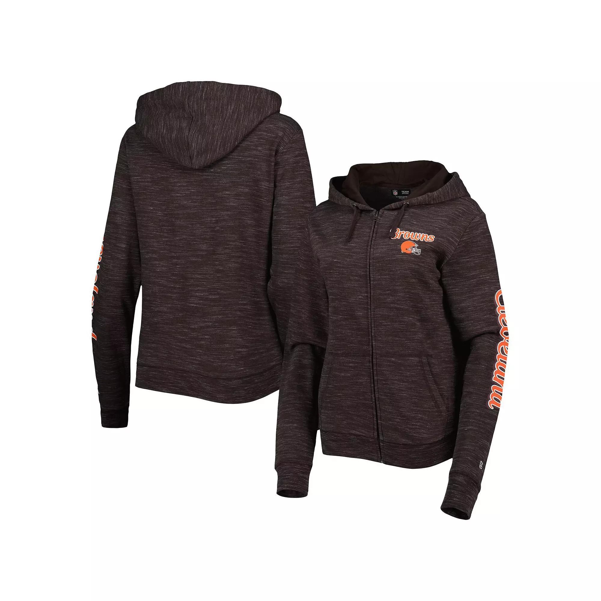 Women's New Era Brown Cleveland Browns Reverse Full-Zip Hoodie,  Product Image