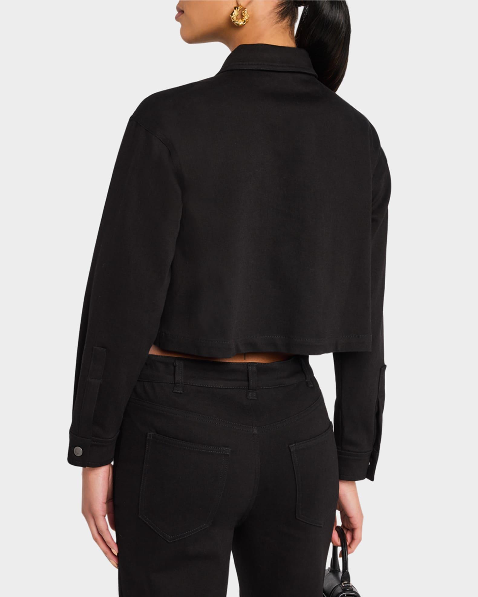 Teagan Cropped Brooch-Embellished Jacket Product Image