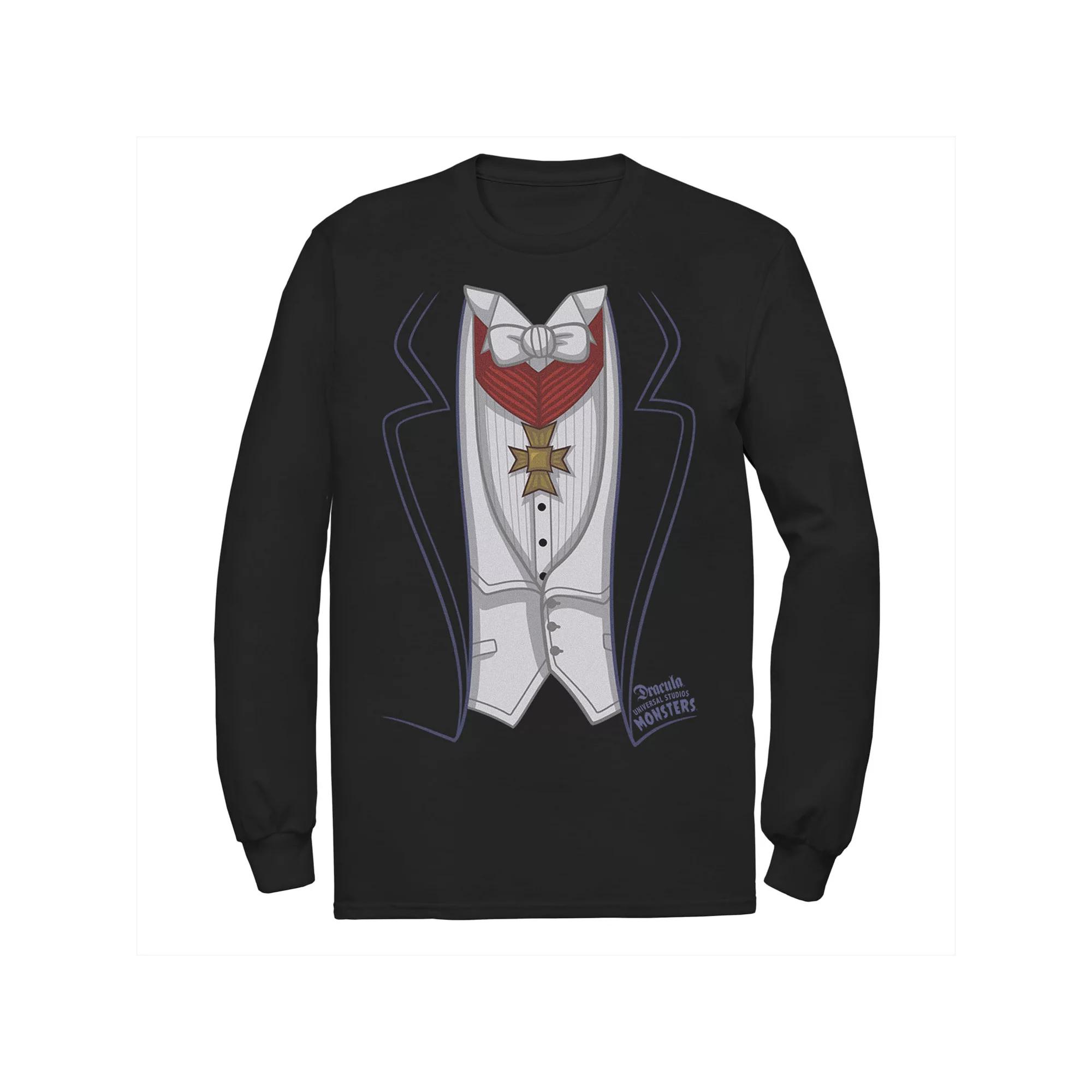 Men's Universal Monsters Dracula Costume Long Sleeve Tee,  Product Image