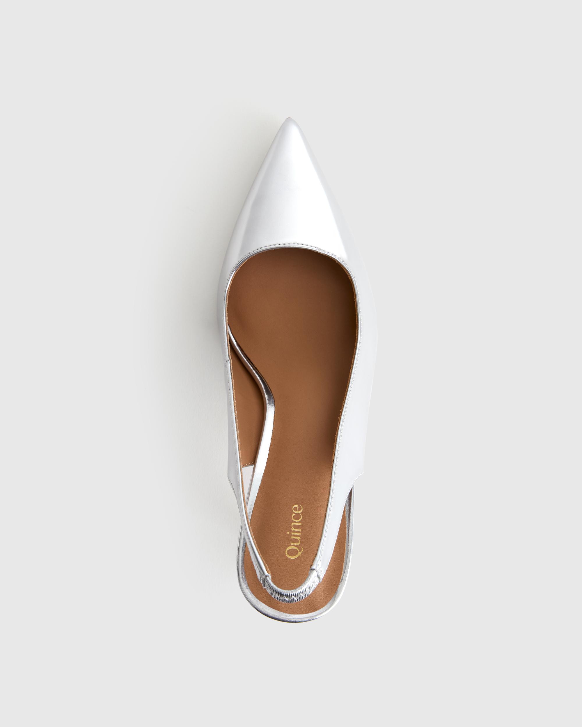 Quince | Women's Italian Leather Slingback 75mm Heel Product Image