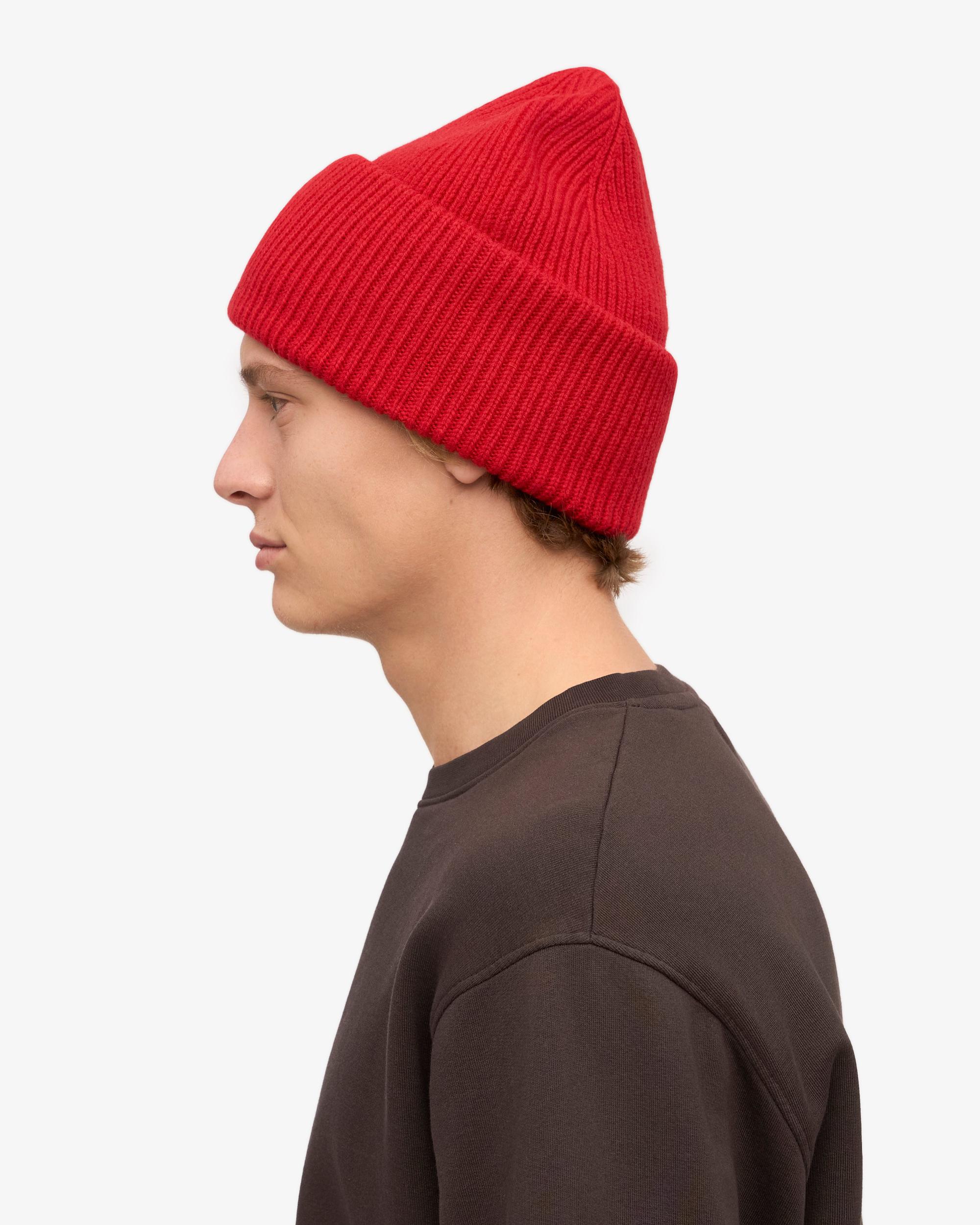 Merino Wool Hat - Scarlet Red Product Image