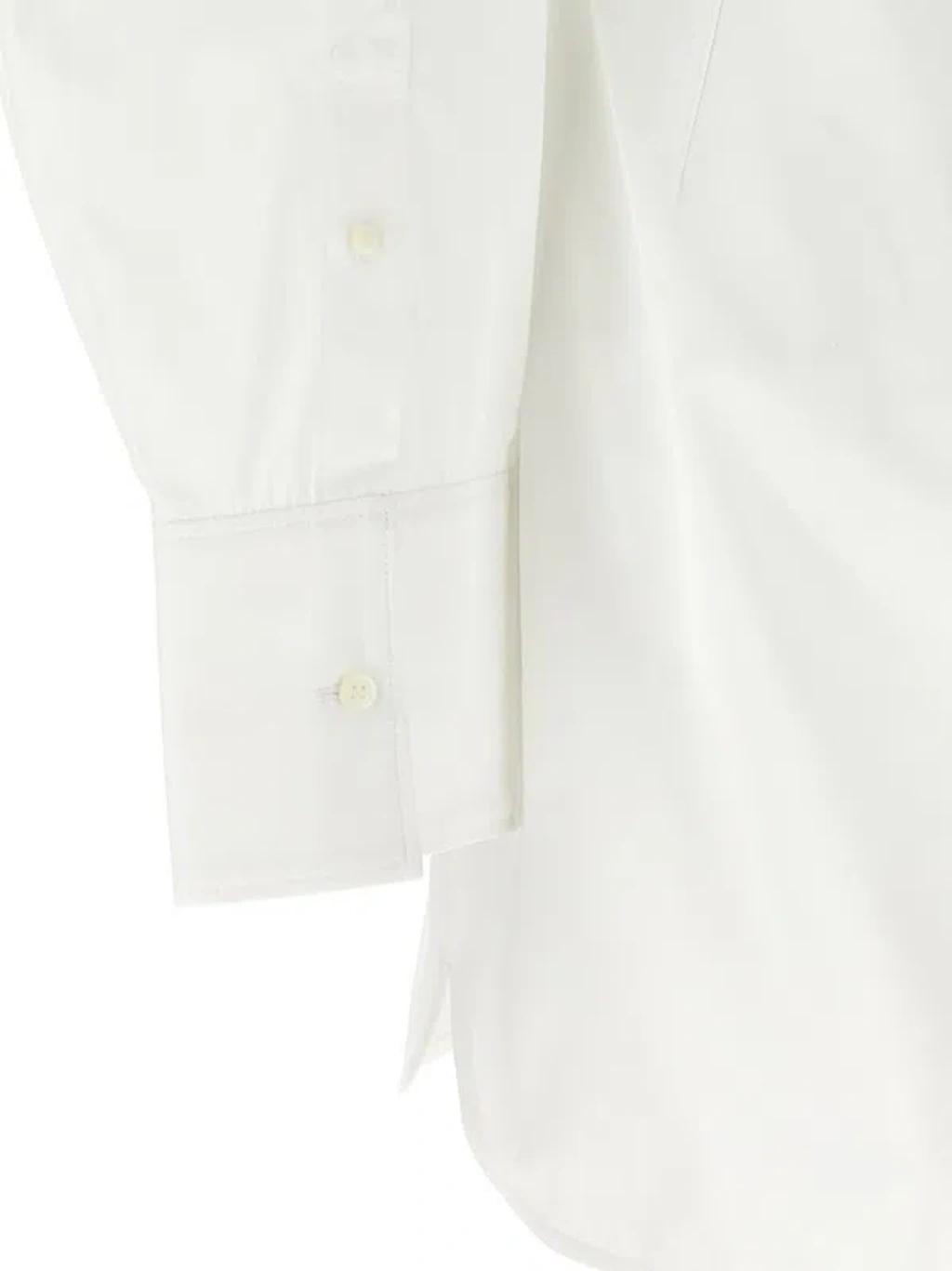 JACQUEMUS La Casaco Long Sleeve Cotton Shirtdress In White Product Image