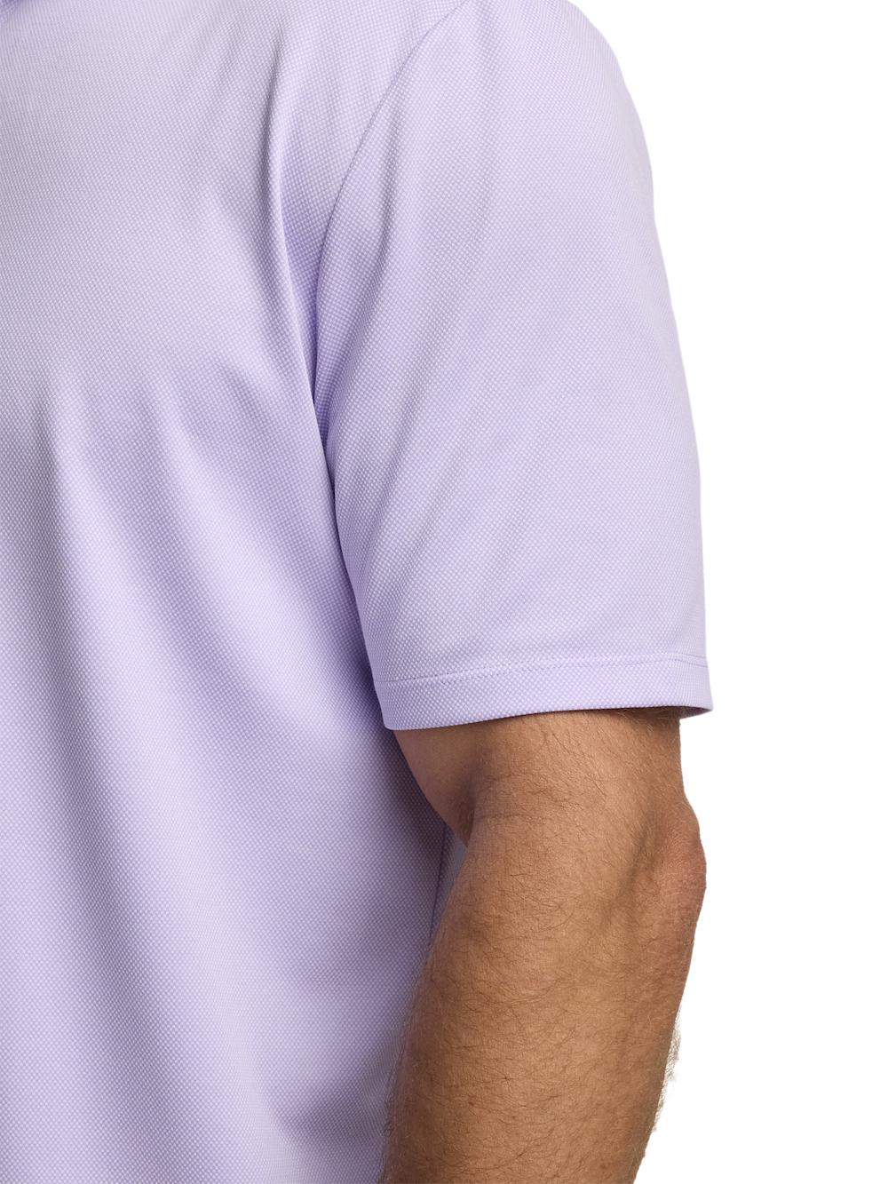 Cotton Blend Three Button Polo - Lavender Product Image
