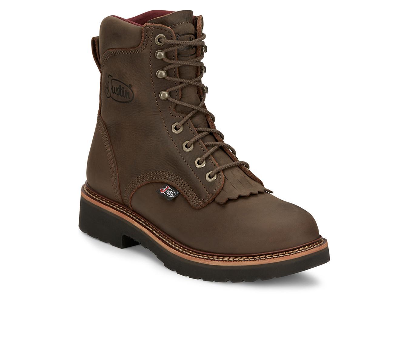 Men's Justin Boots Rivot 8" Waterproof Lace Up Work Boots Product Image