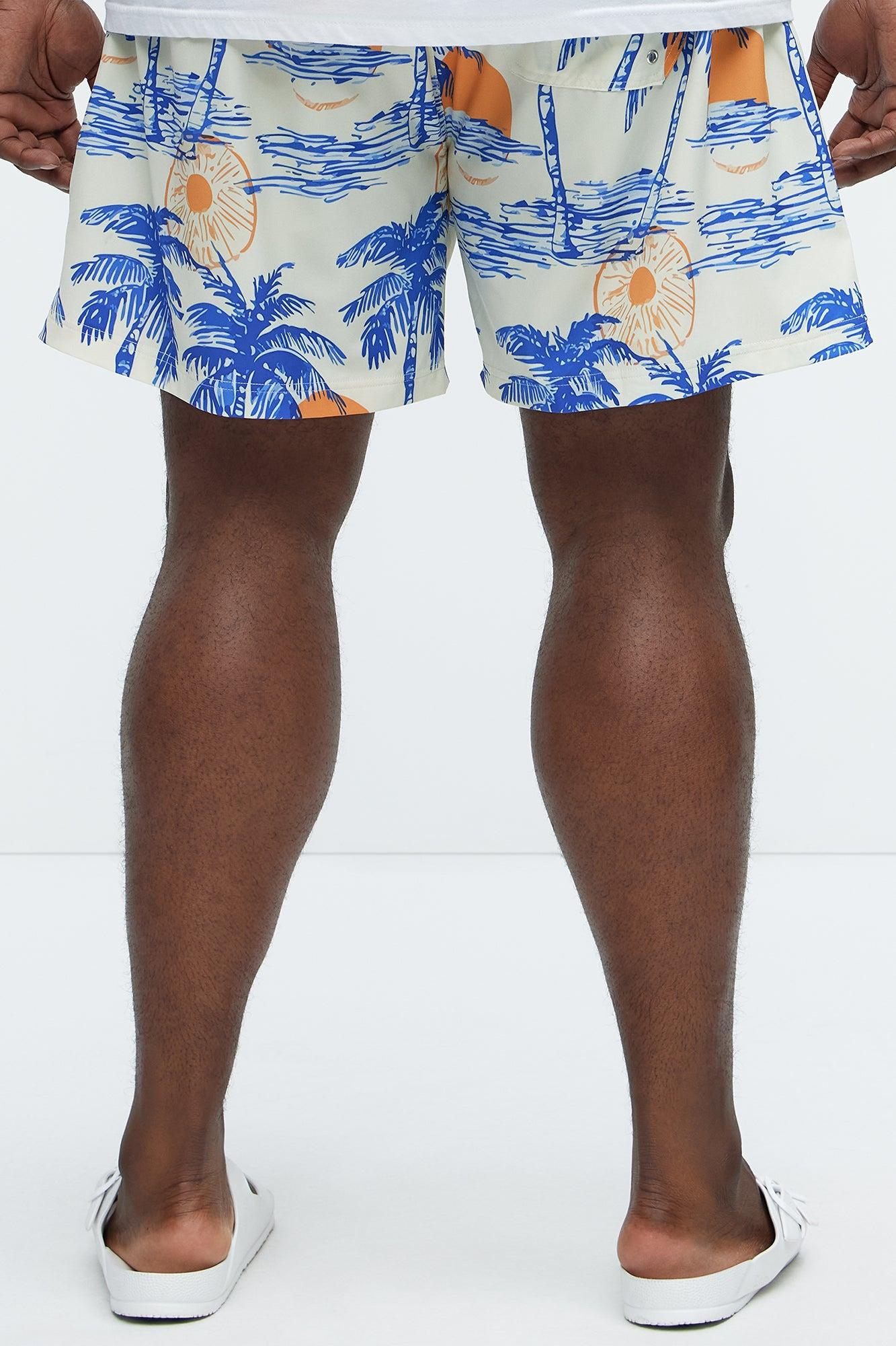 Watercolor City Printed Swim Classic Trunk - Multi Color Product Image