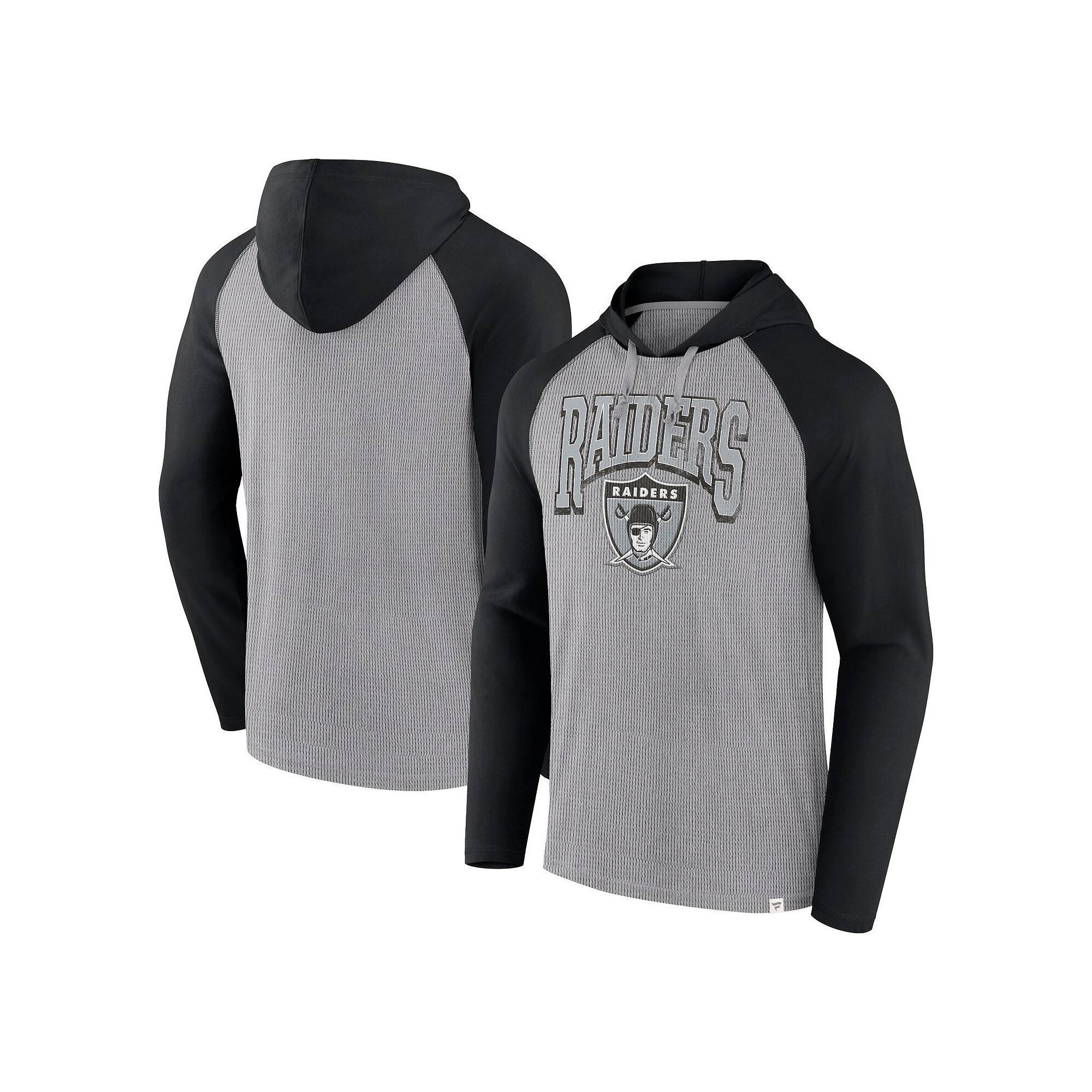 Men's Fanatics Gray/Black New Orleans Saints Under Center Long Sleeve Hoodie T-Shirt, Size: Medium, Grey Product Image