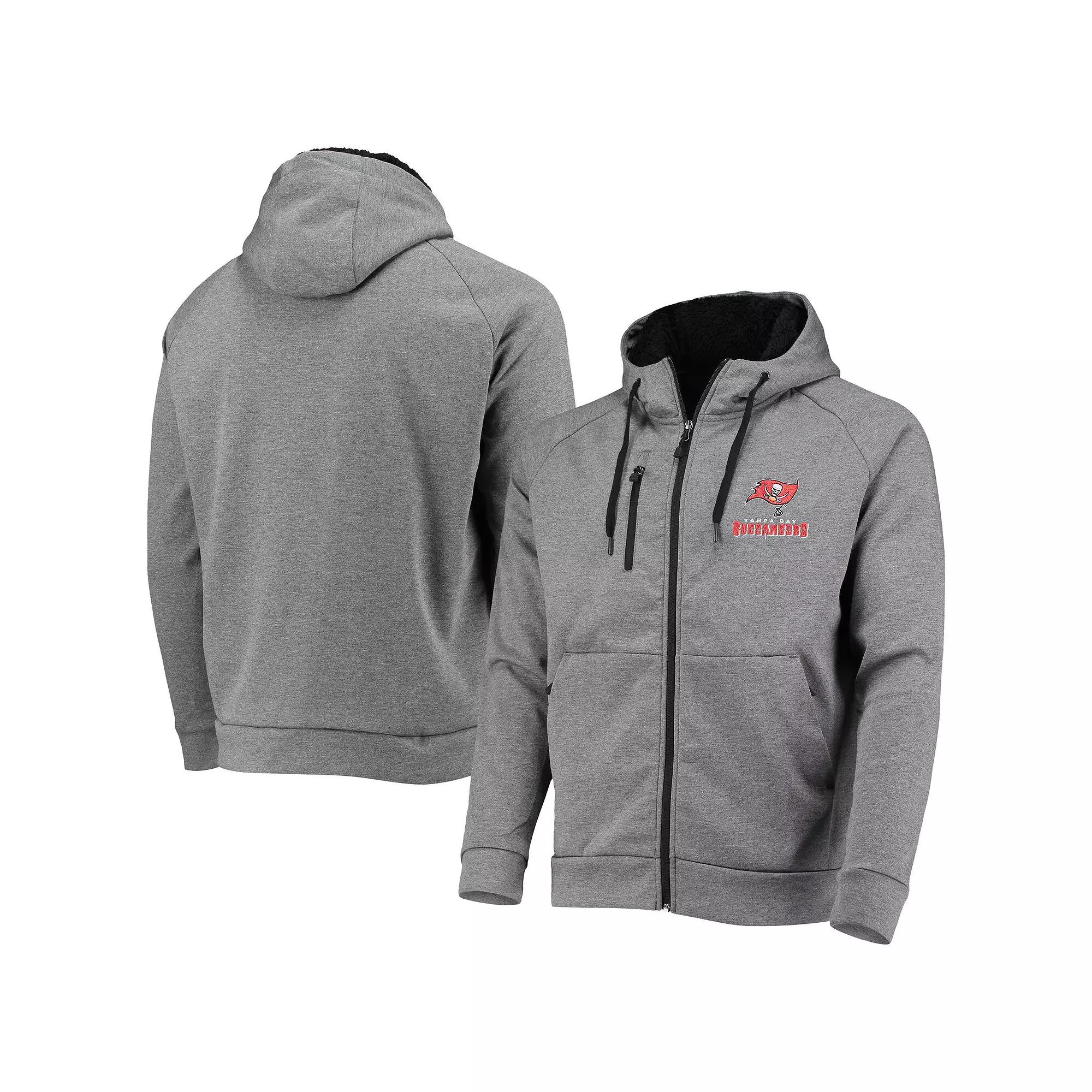 Men's Dunbrooke Charcoal Tampa Bay Buccaneers Shag Tri-Blend Full-Zip Raglan Hoodie, Size: XL Product Image