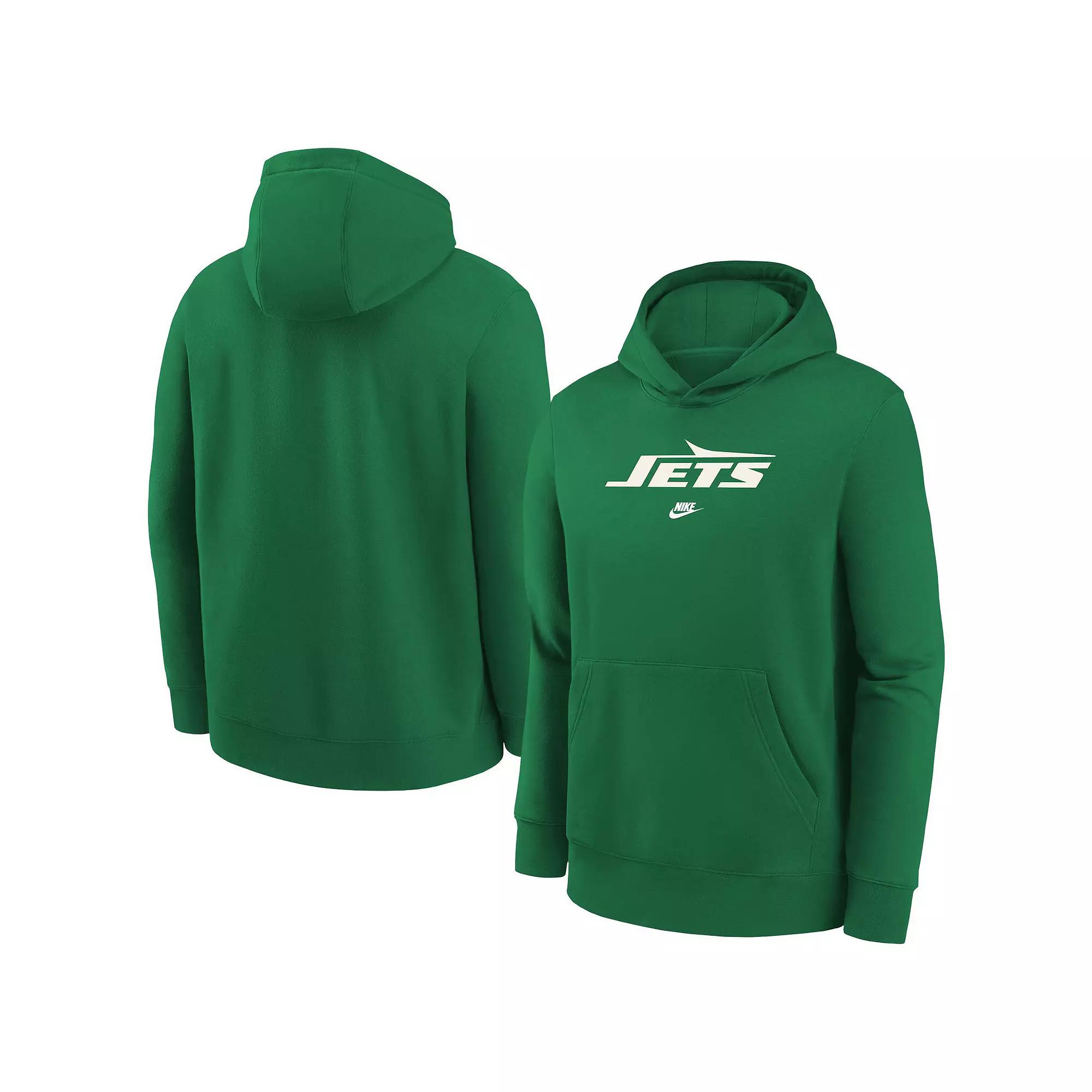 Youth Nike Kelly Green New York Jets Rewind Club Fleece Pullover Hoodie, Boy's,  Product Image