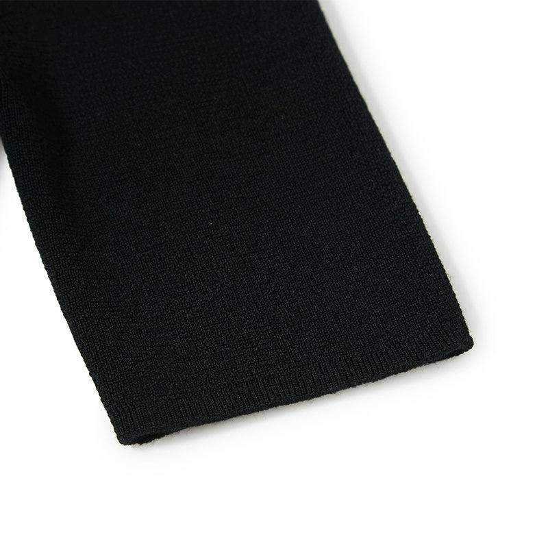 Seamless Asymmetric Neck Woolen Knit Top Product Image