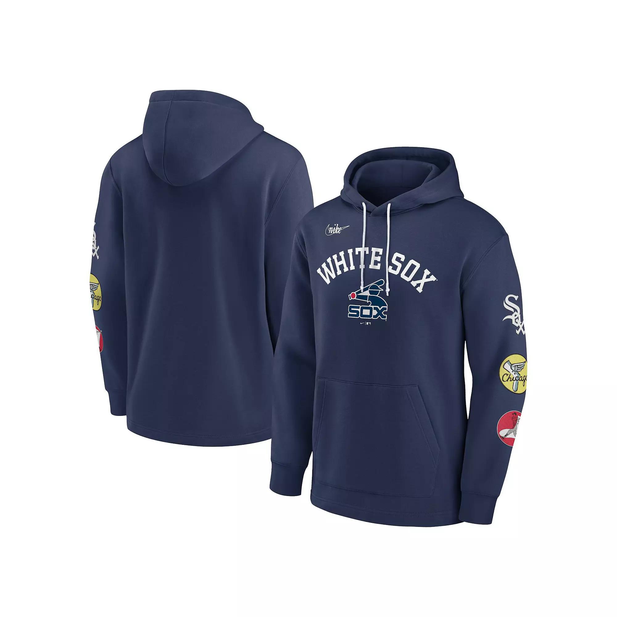 Men's Nike Navy Chicago White Sox Rewind Lefty Pullover Hoodie, Size: Small, Blue Product Image