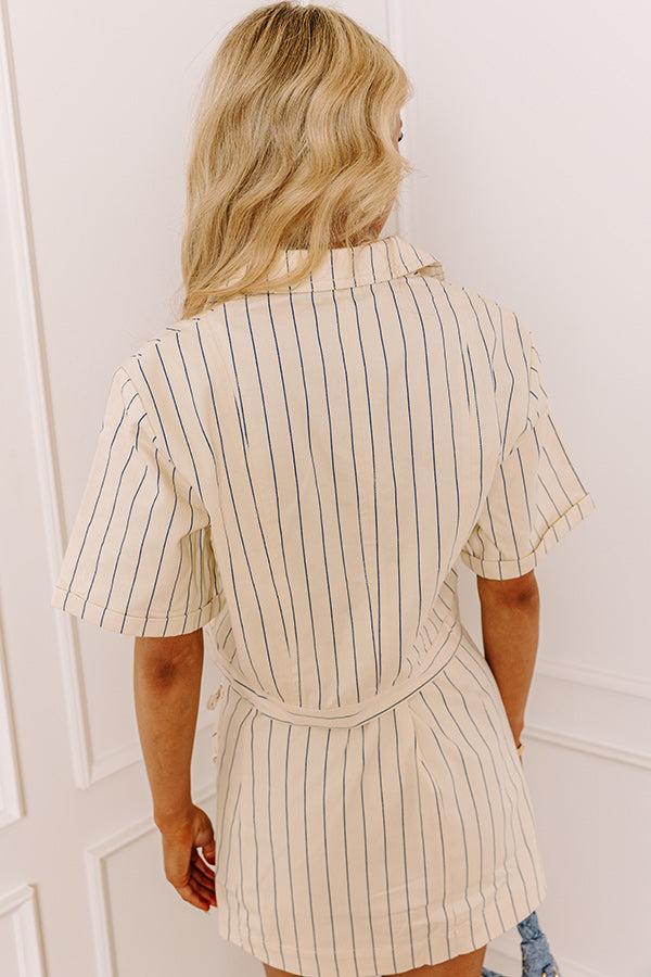 Yacht Party Stripe Denim Top Product Image