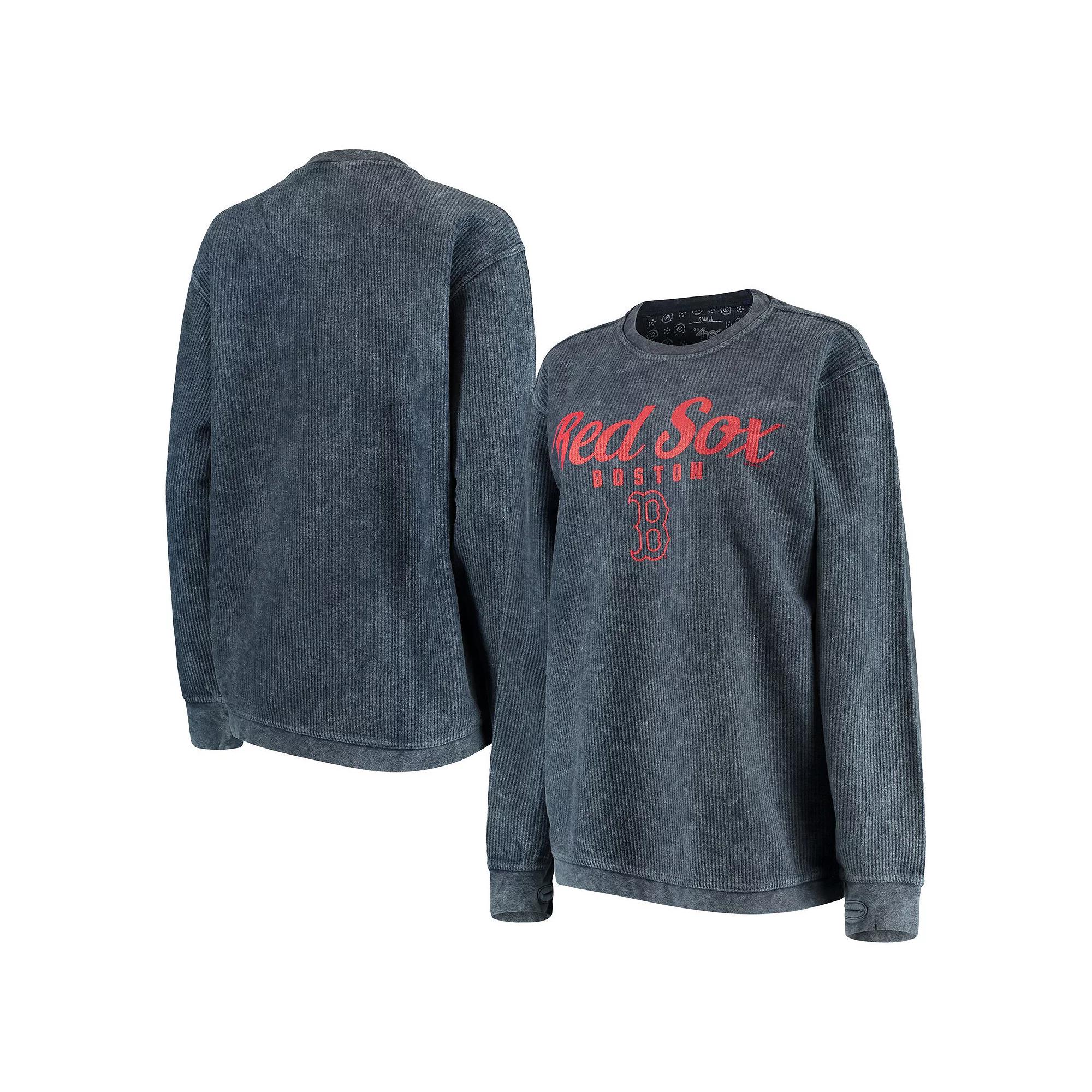 Women's G-III 4Her by Carl Banks Navy Boston Red Sox Comfy Cord Pullover Sweatshirt, Size: Small, Blue Product Image