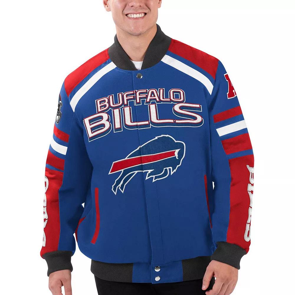 Men's G-III Sports by Carl Banks Royal Buffalo Bills Power Forward Racing Full-Snap Jacket, Size: Small, Blue Product Image