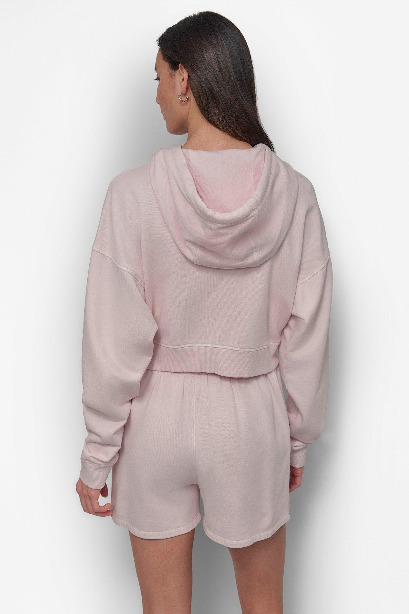 RIB PANELED ZIP UP HOODIE Product Image