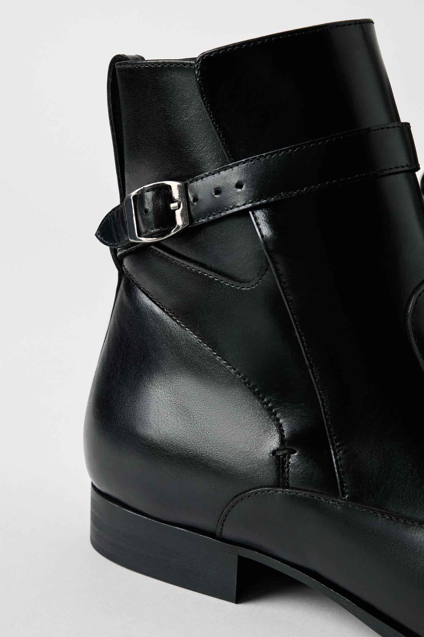 LEATHER BUCKLE BOOTS BOBBY GILLESPIE X ZARA Product Image