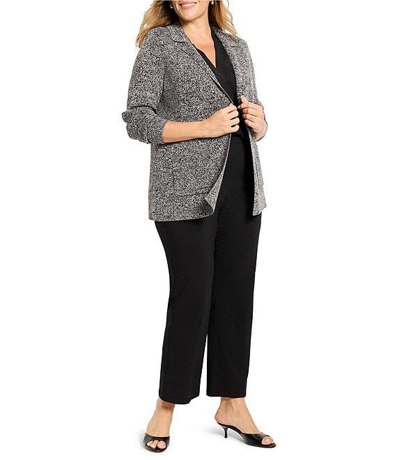 NIC + ZOE Plus Size Elegant Knit Notch Lapel Long Sleeve Blazer Product Image