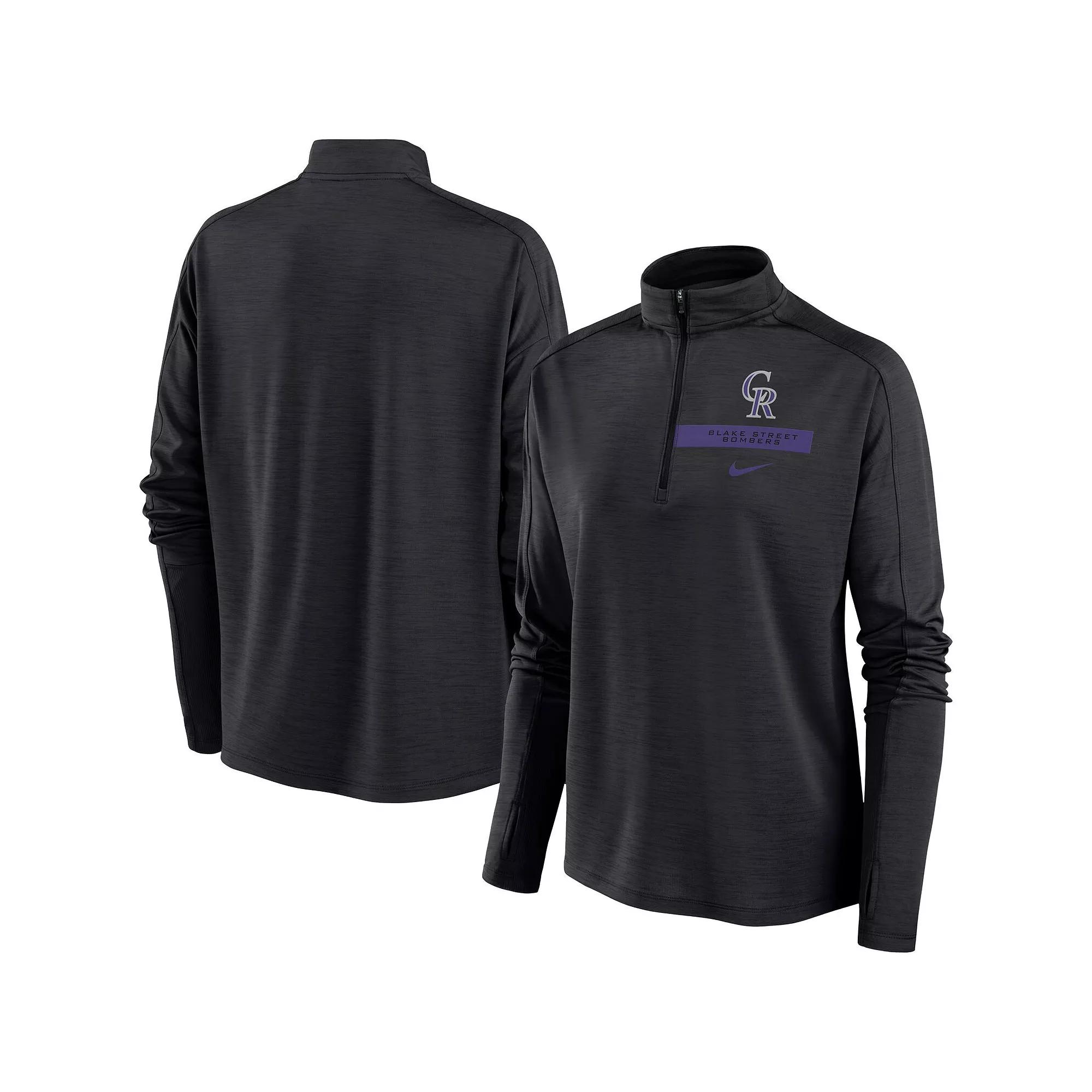 Women's Nike Black Pittsburgh Pirates Primetime Local Touch Pacer Quarter-Zip Top,  Product Image