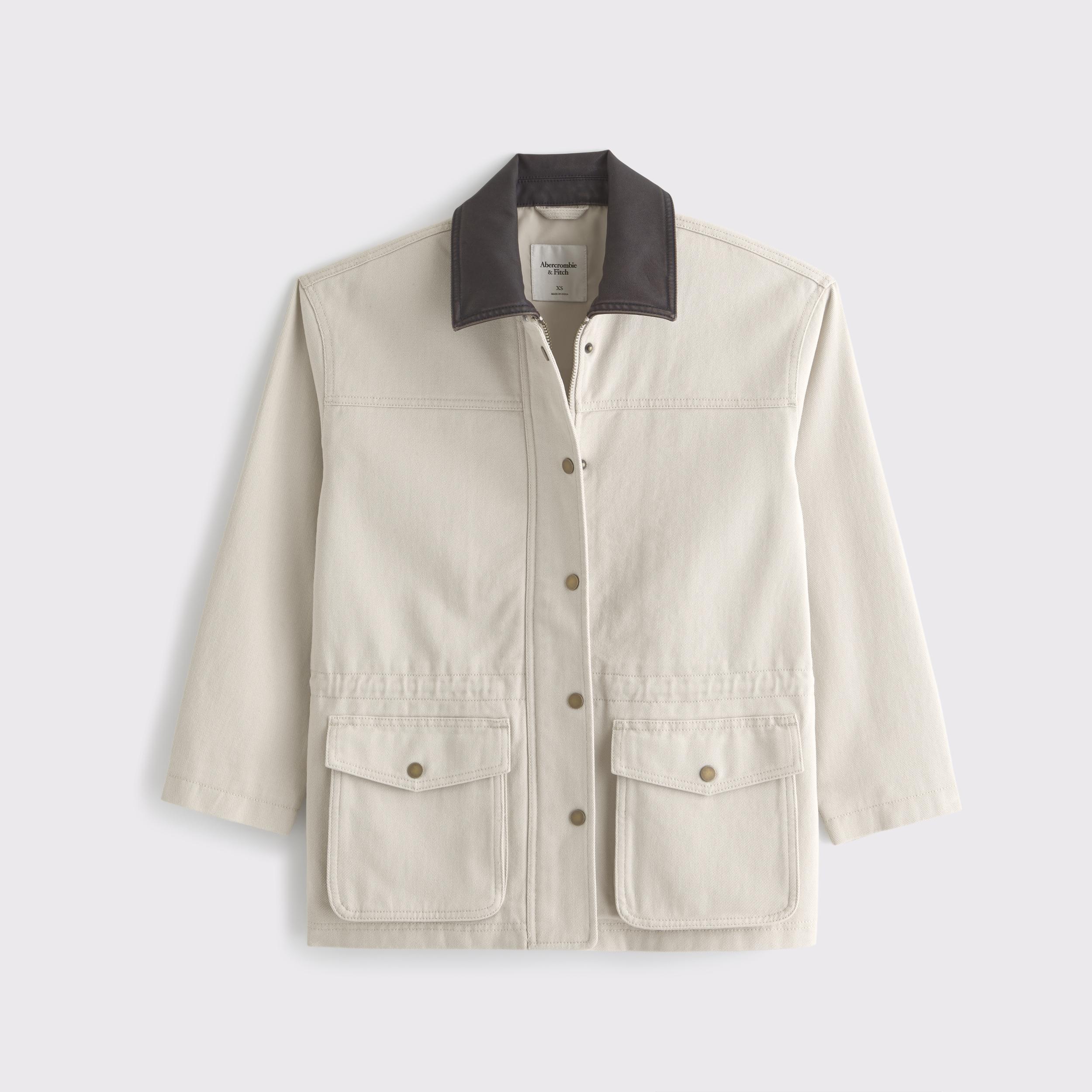 Cinched Waist Workwear Jacket Product Image