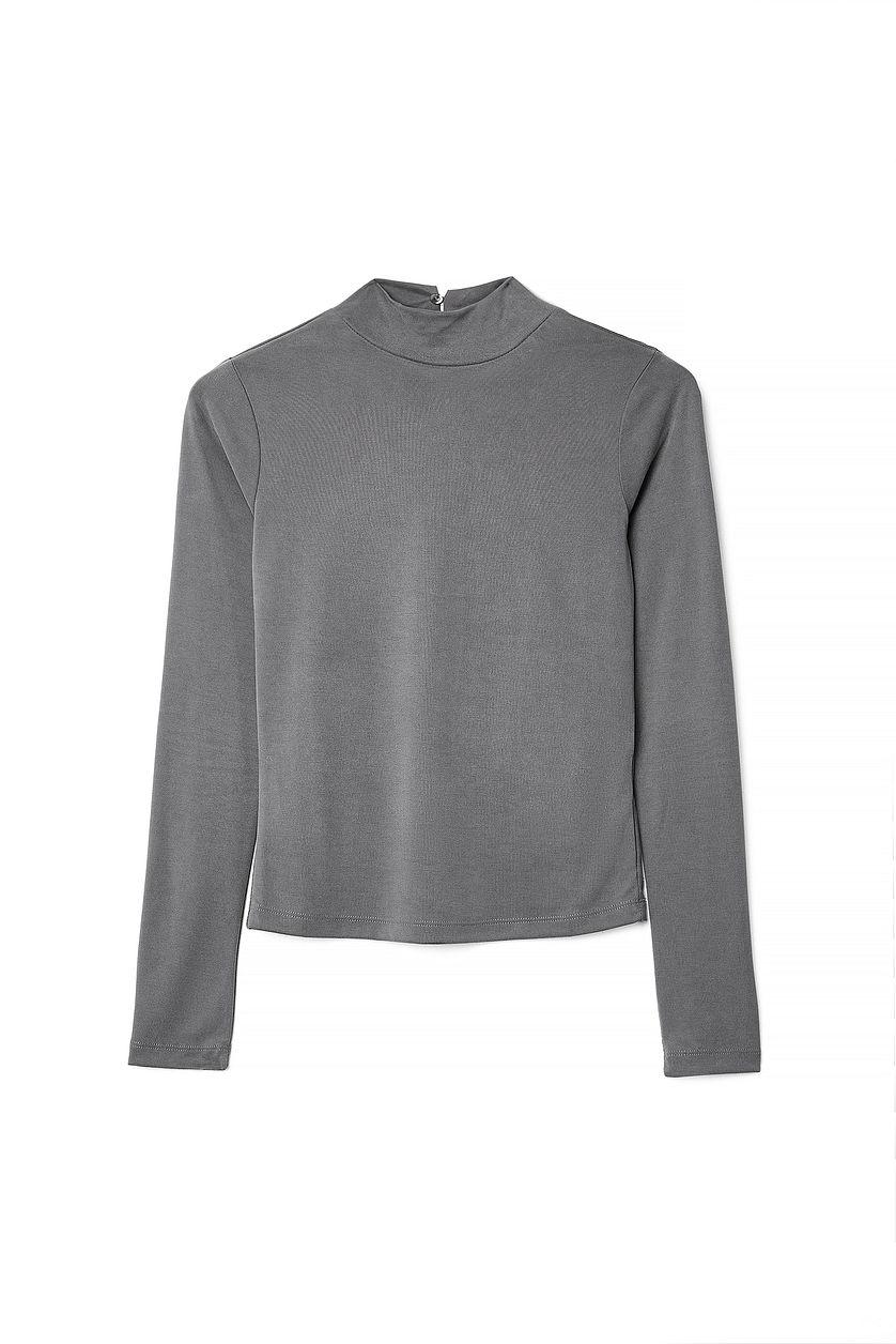 Turtleneck Jersey Top Product Image