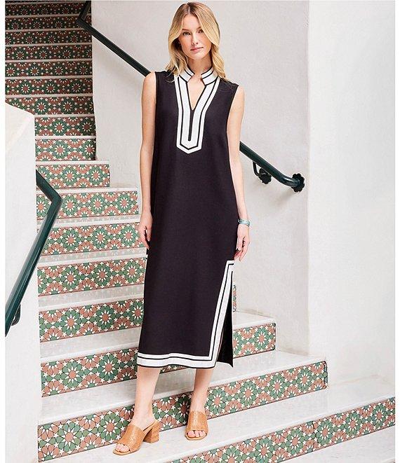Karen Kane St. Tropez Sleeveless Contrast Trim Midi Dress Product Image