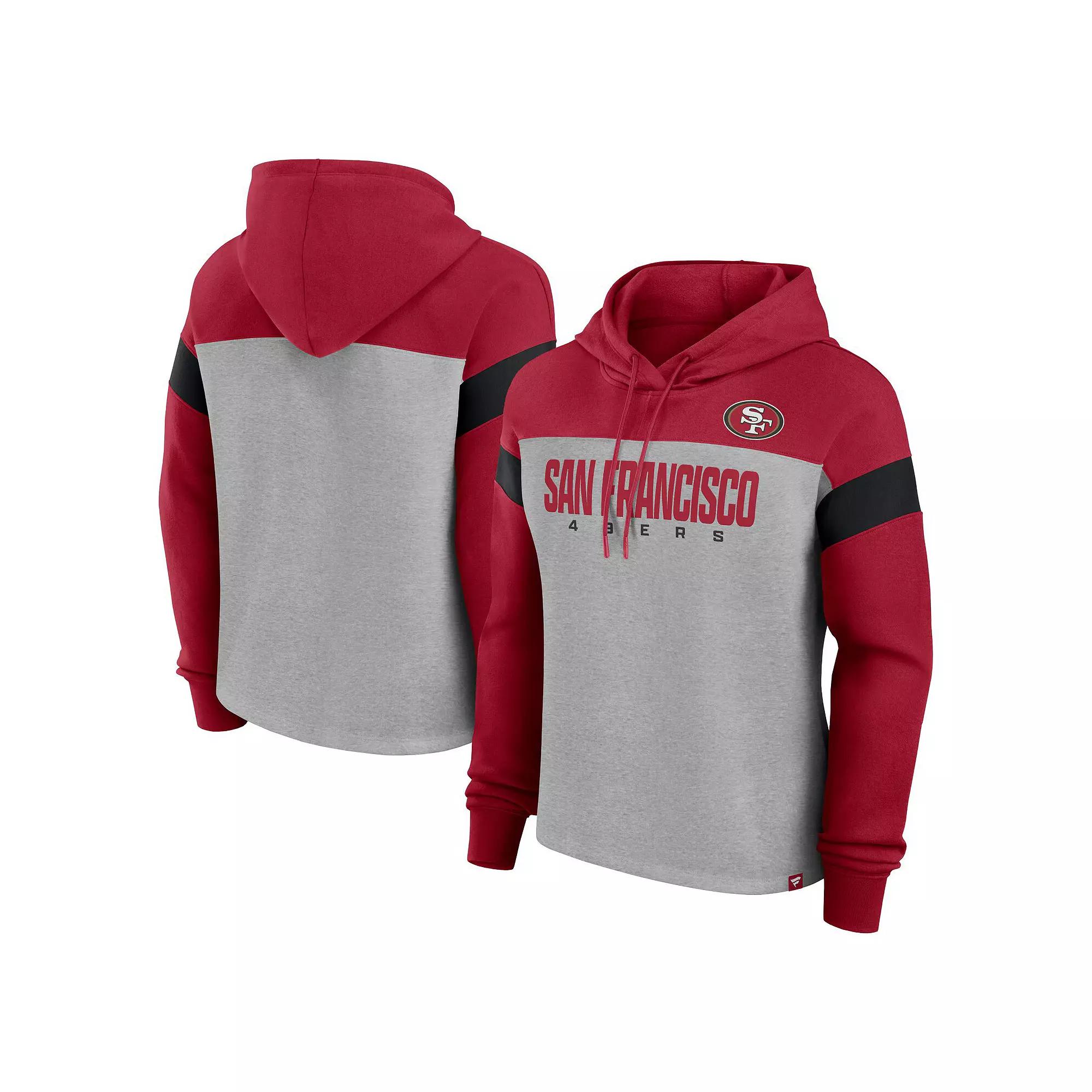 Women's Fanatics Heather Gray/Green New York Jets Bold Play Call Pullover Hoodie,  Product Image