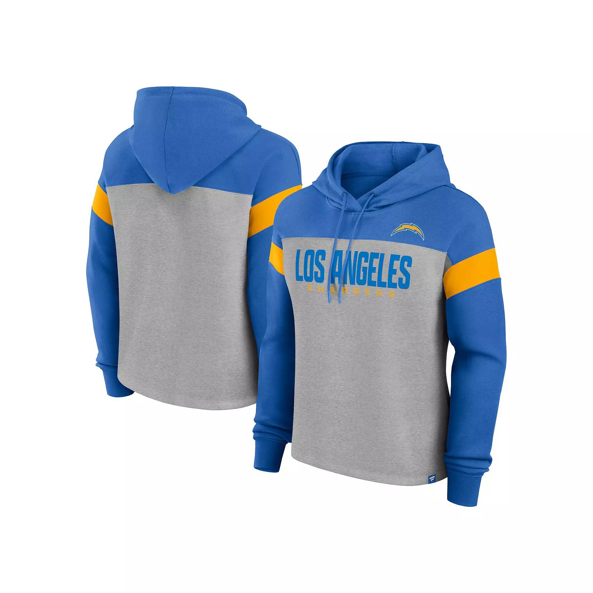 Women's Fanatics Heather Gray/Red Kansas City Chiefs Bold Play Call Pullover Hoodie, Size: Medium, Grey Product Image