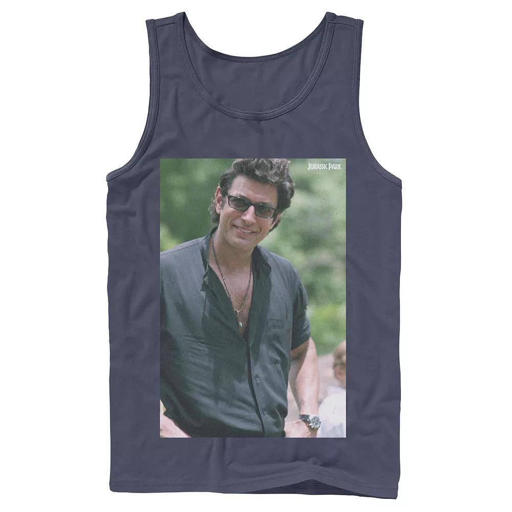 Men's Jurassic Park Jeff Goldblum Smile Poster Style Tank Top,  Product Image