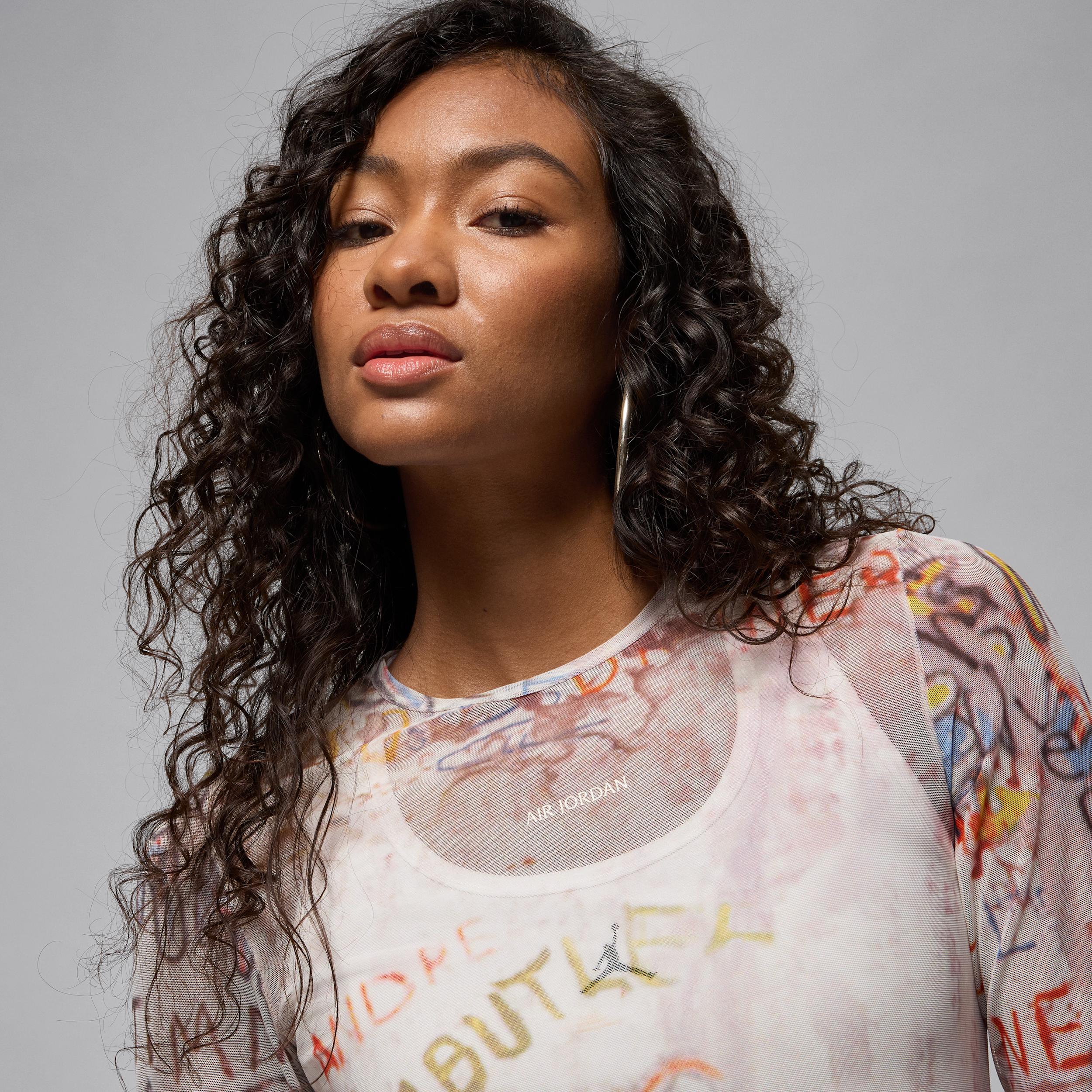 Womens Air Jordan Mesh Long-Sleeve Top | HQ9174-133 Product Image