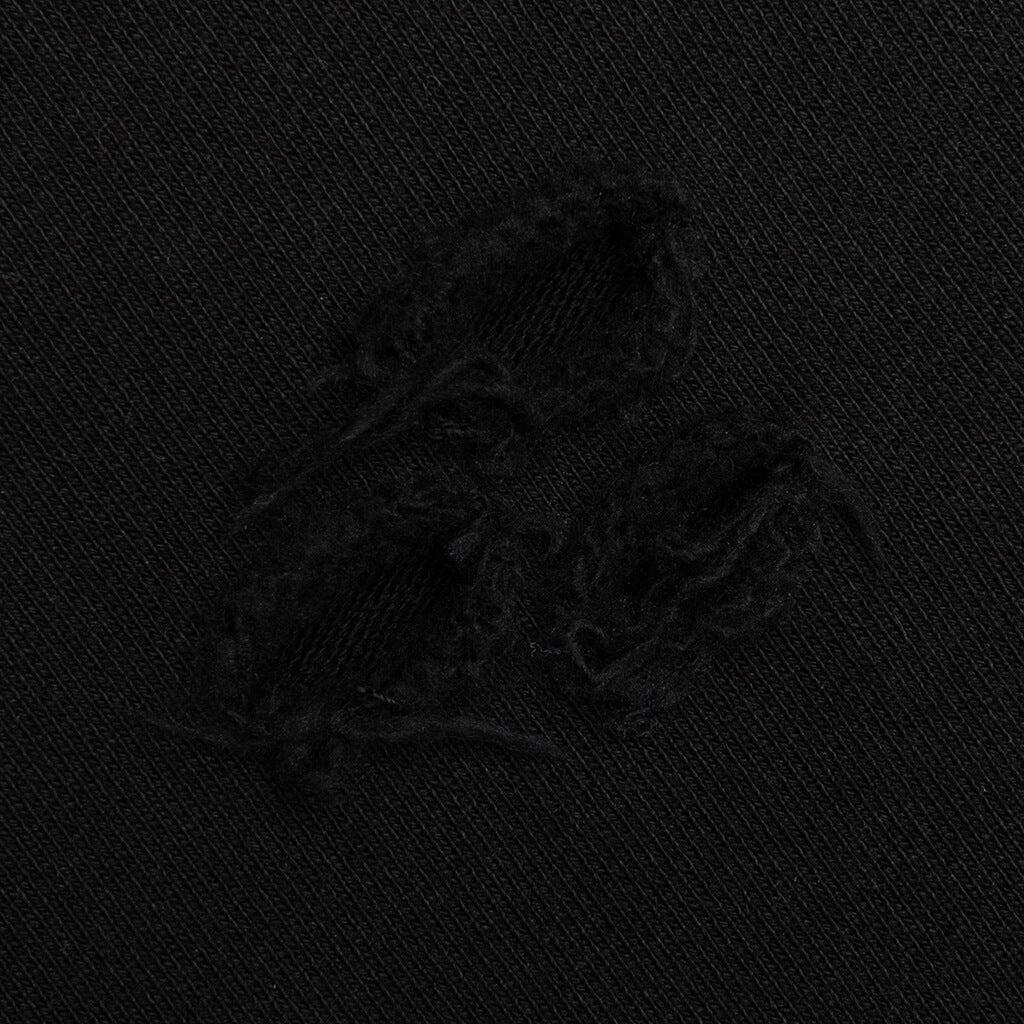 Distressed Shorts Small Logo - Black Male Product Image